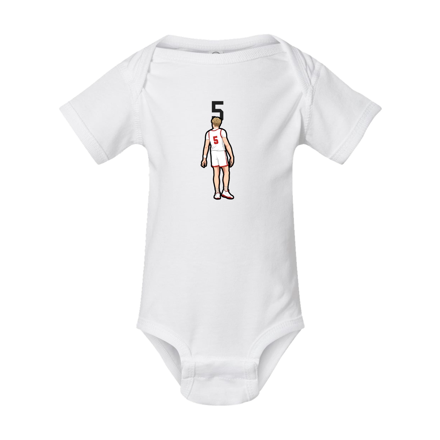 Baby Onesie — Number Top in White
