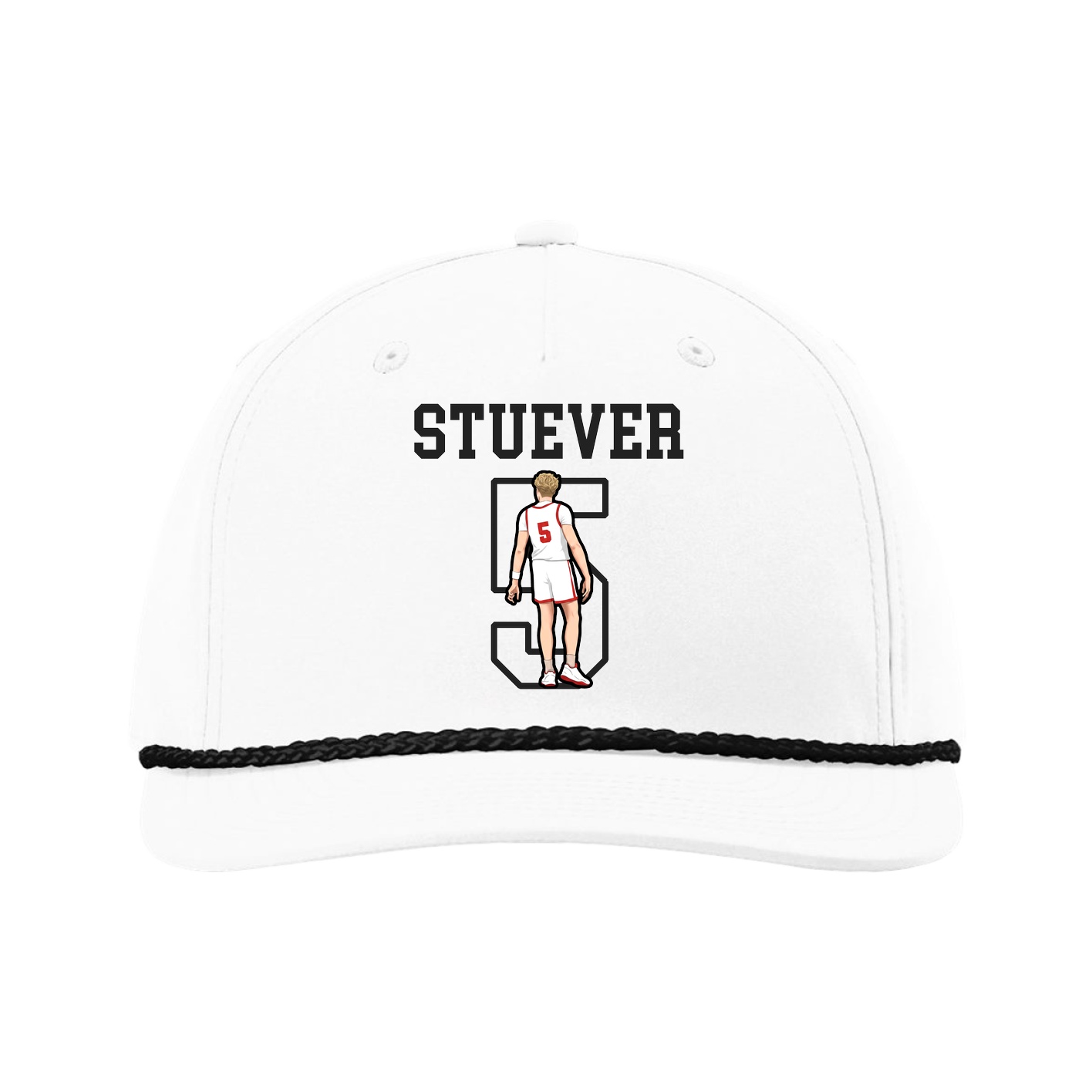 Five-Panel Classic Rope Cap — Shirsey in White