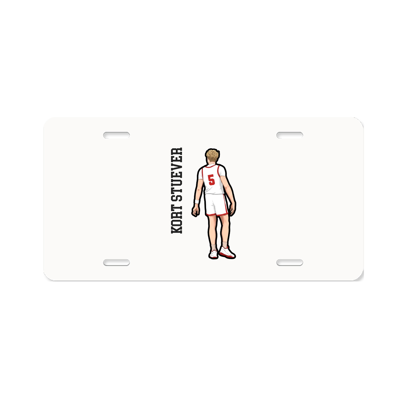 License Plate — Name Vertical in Classic