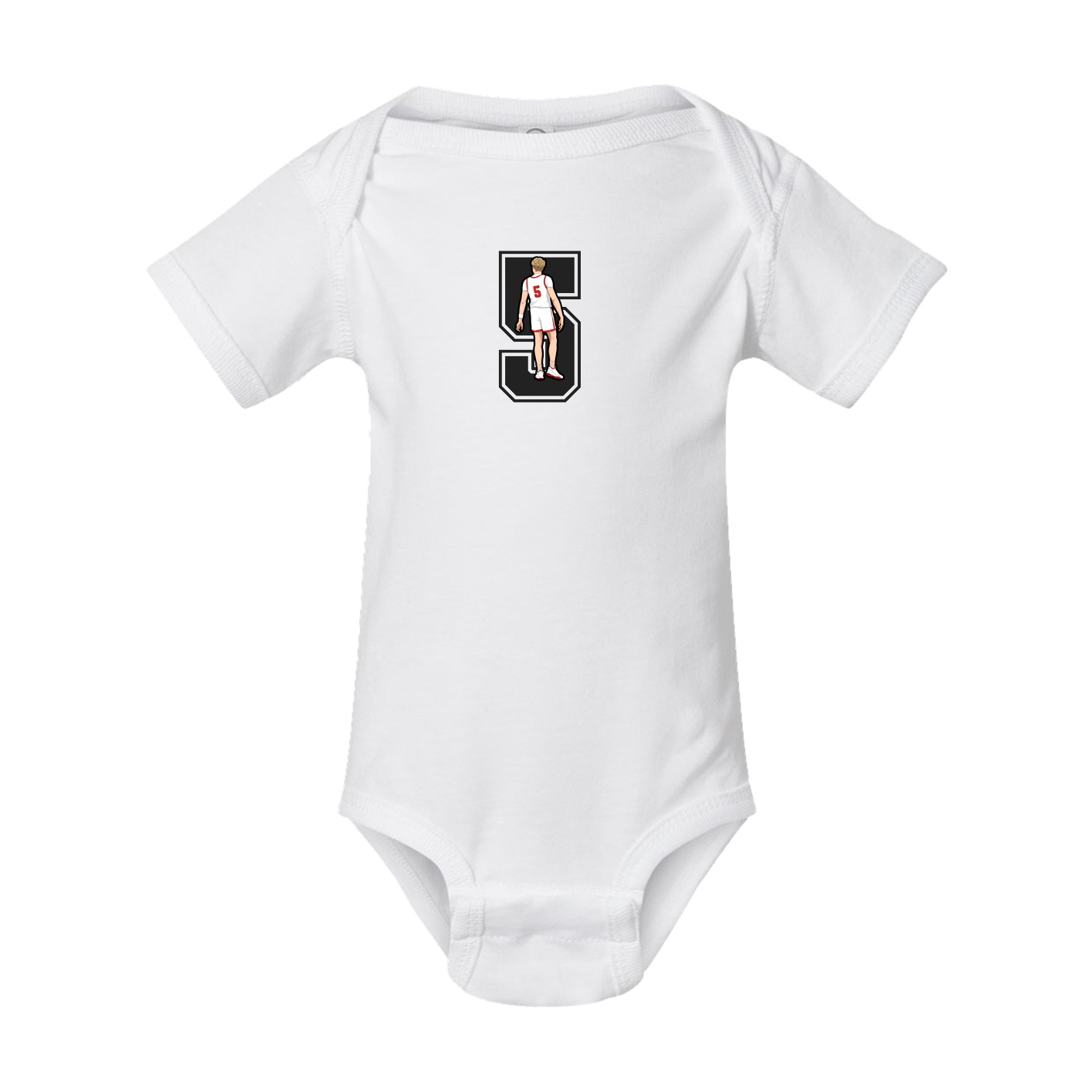 Baby Onesie — Number in White