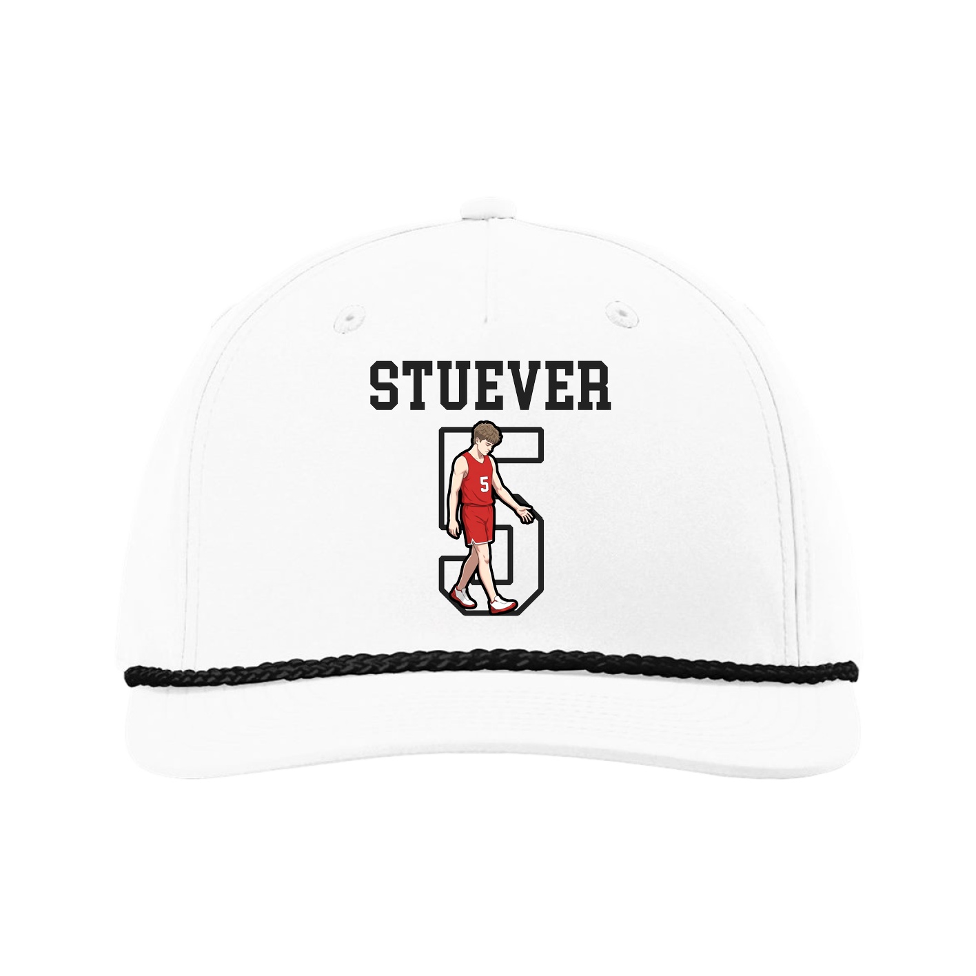 Five-Panel Classic Rope Cap — Shirsey in White