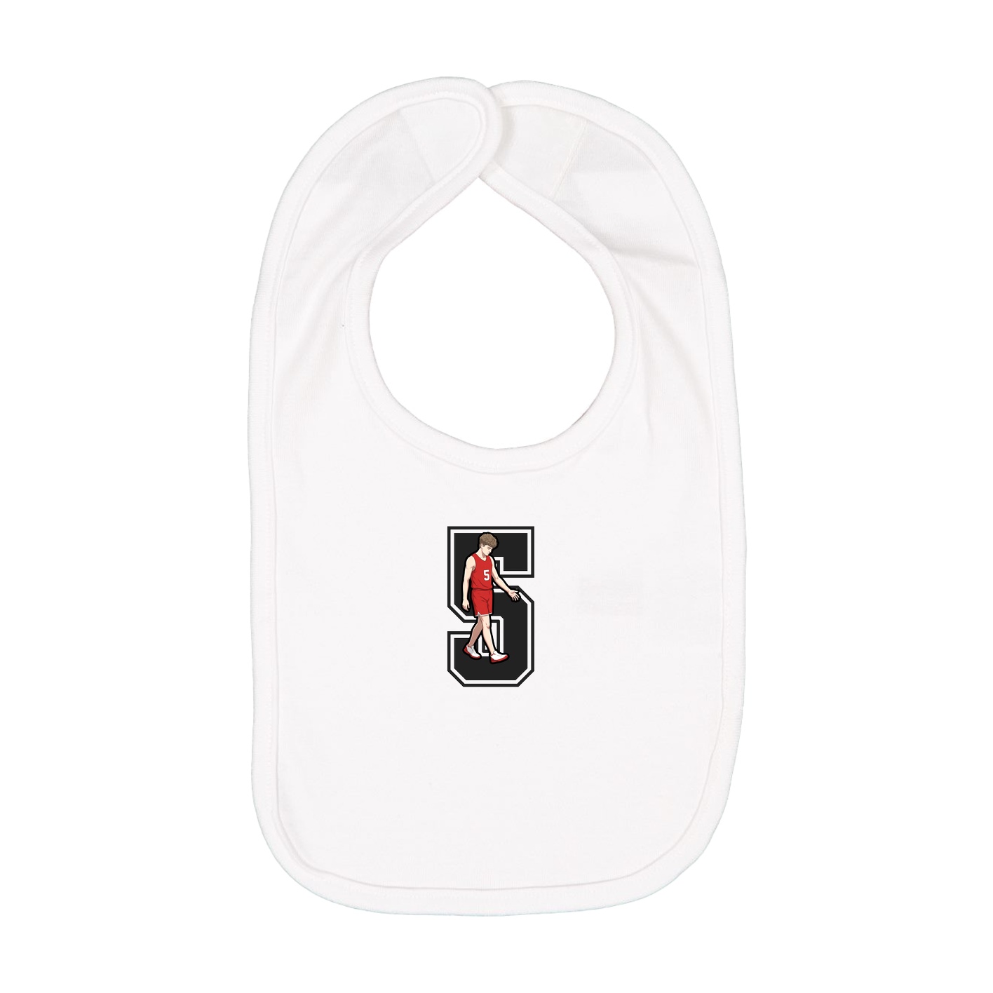 Infant Bib — Number in White