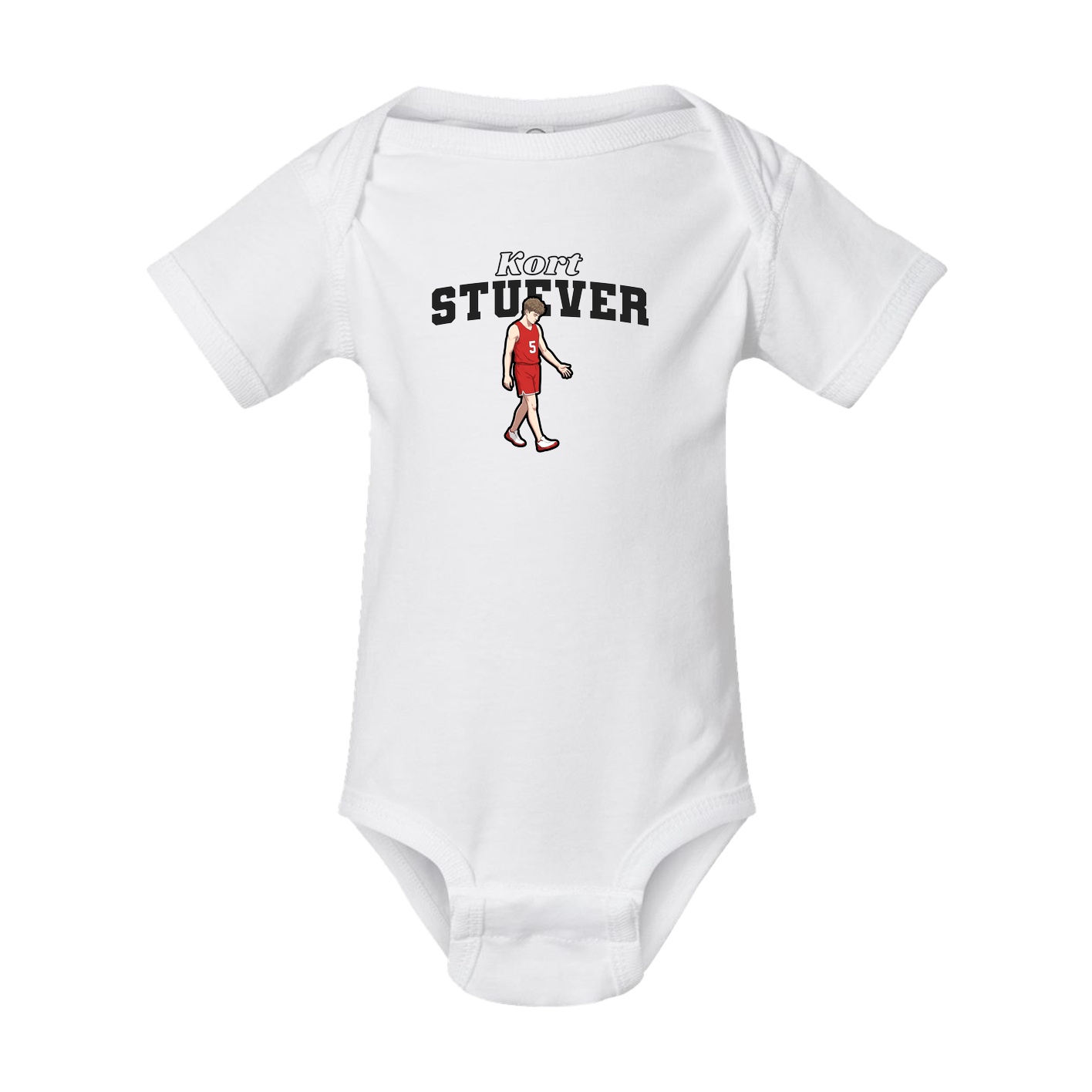 Baby Onesie — Name Arch in White
