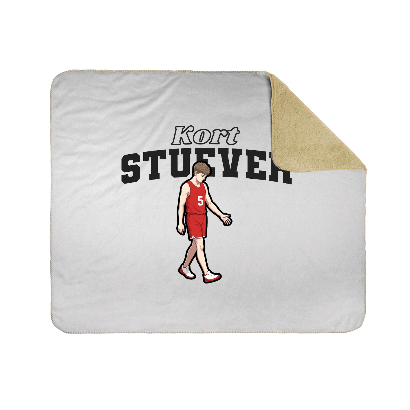 Throw Blanket — Name Arch in White
