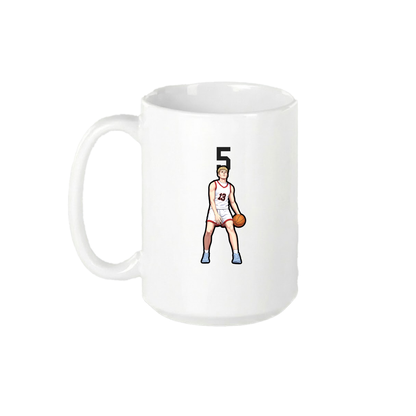 15oz Coffee Mug — Number Top in White