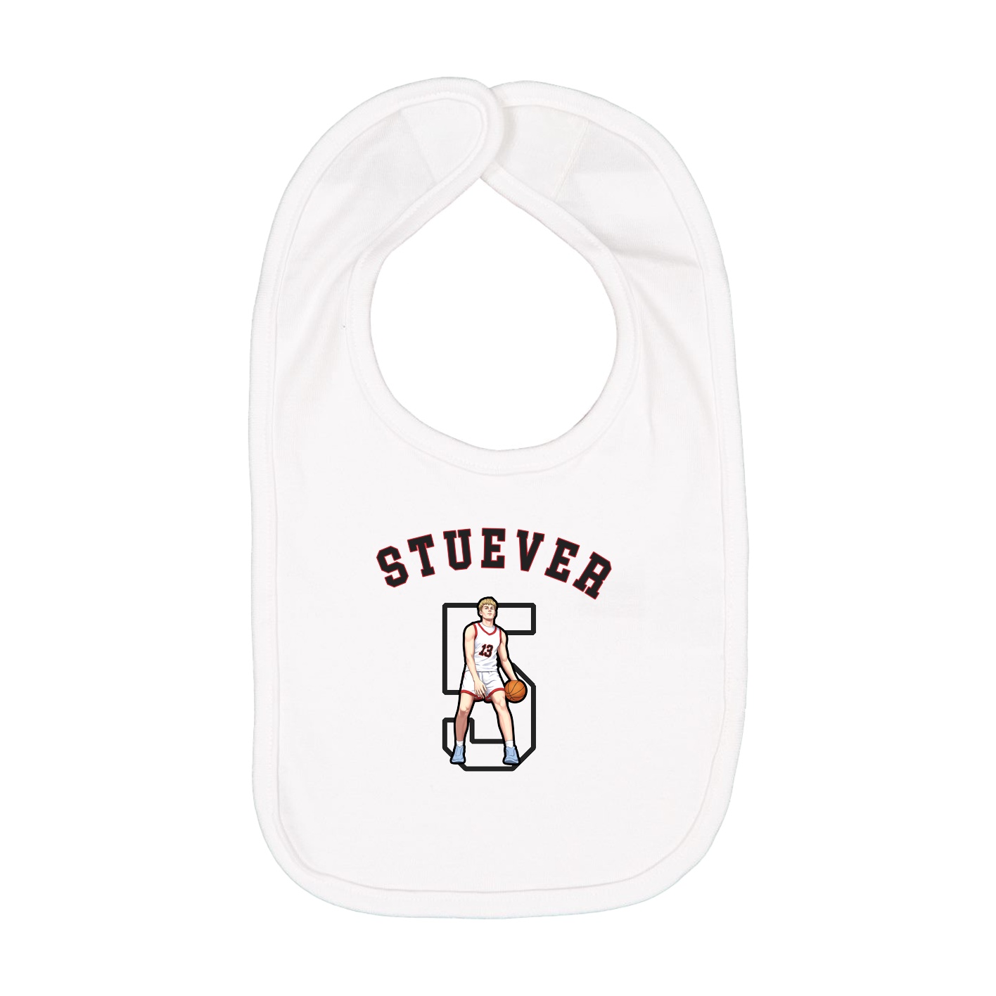 Infant Bib — Shirsey Arch in White