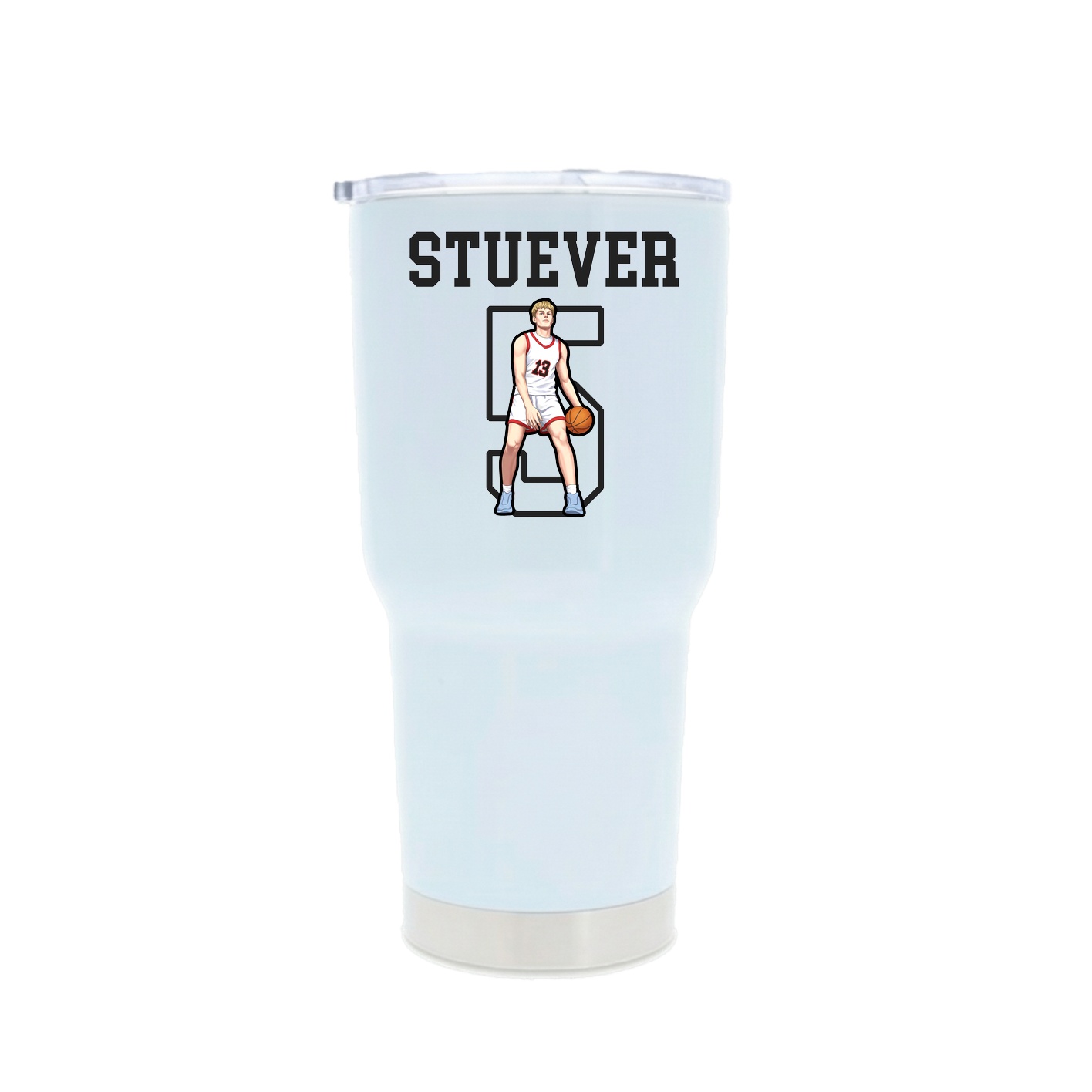 30oz Stainless Steel Tumbler — Shirsey in White
