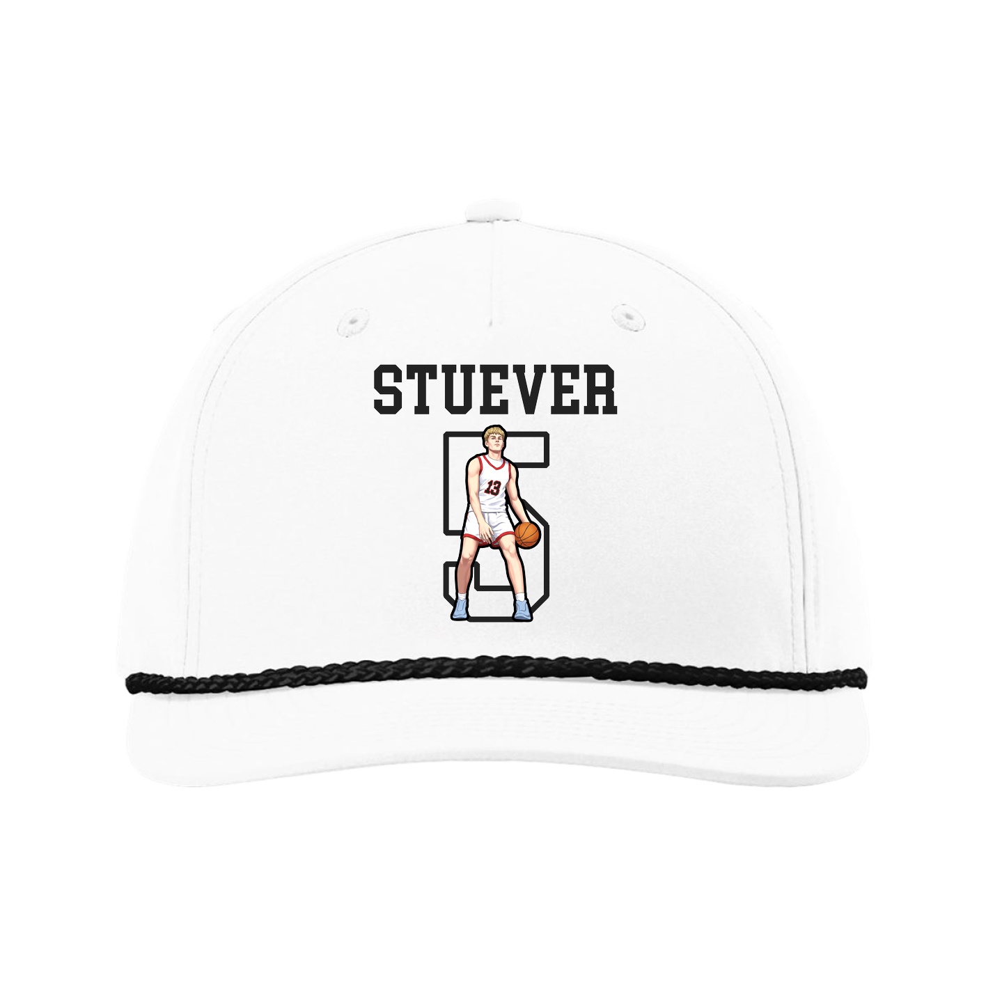 Five-Panel Classic Rope Cap — Shirsey in White
