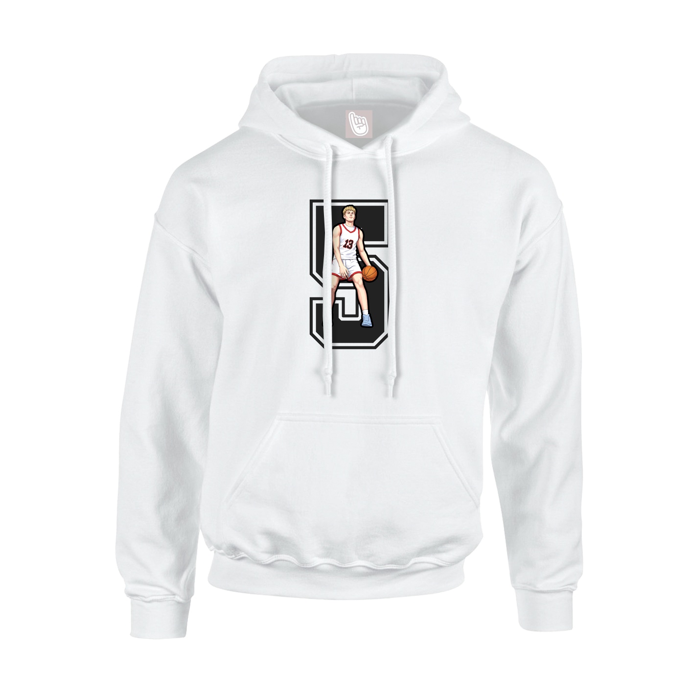 Hoodie — Number in White