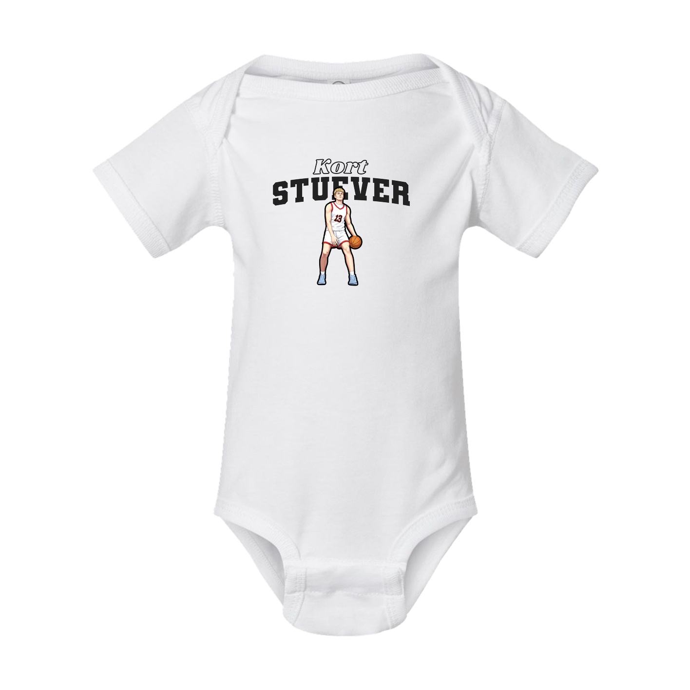 Baby Onesie — Name Arch in White