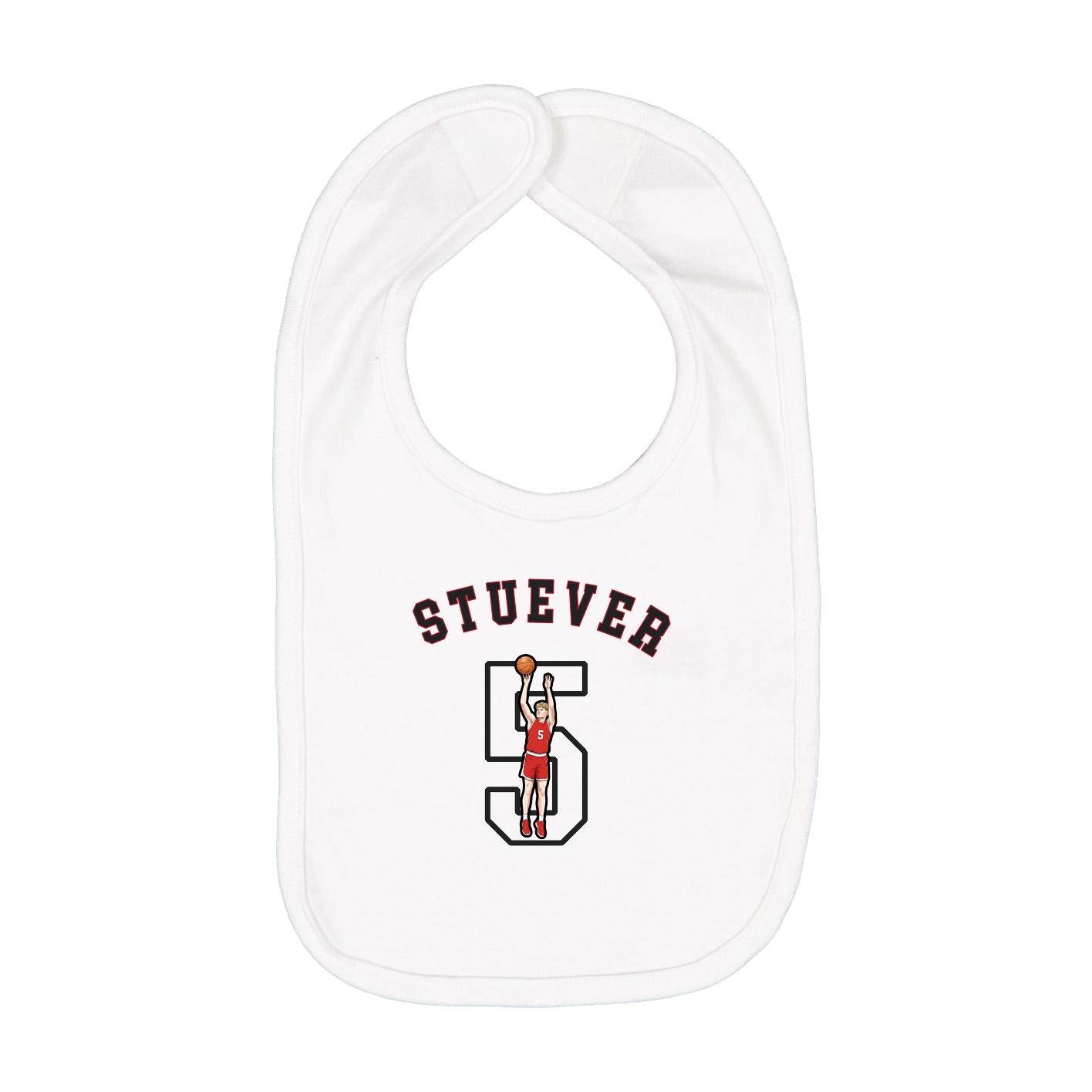 Infant Bib — Shirsey Arch in White