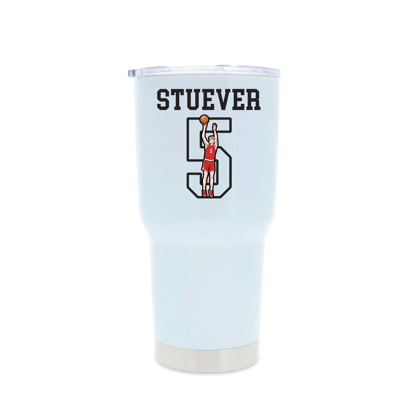 30oz Stainless Steel Tumbler — Shirsey in White