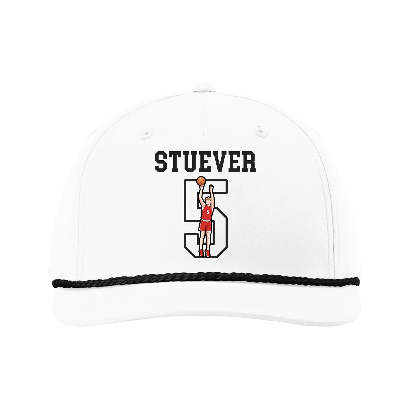 Five-Panel Classic Rope Cap — Shirsey in White