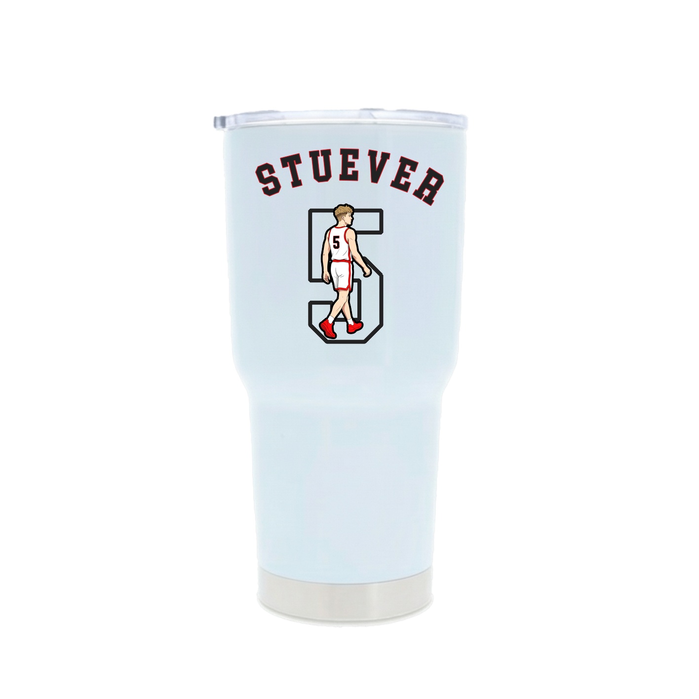 30oz Stainless Steel Tumbler — Shirsey Arch in White