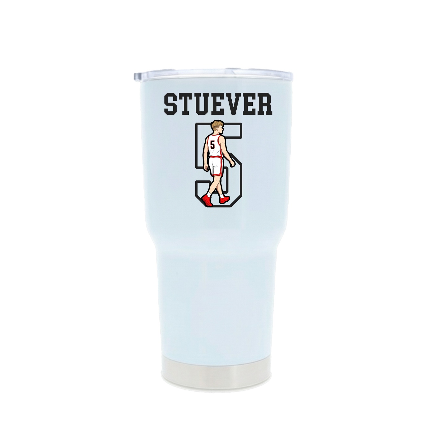 30oz Stainless Steel Tumbler — Shirsey in White
