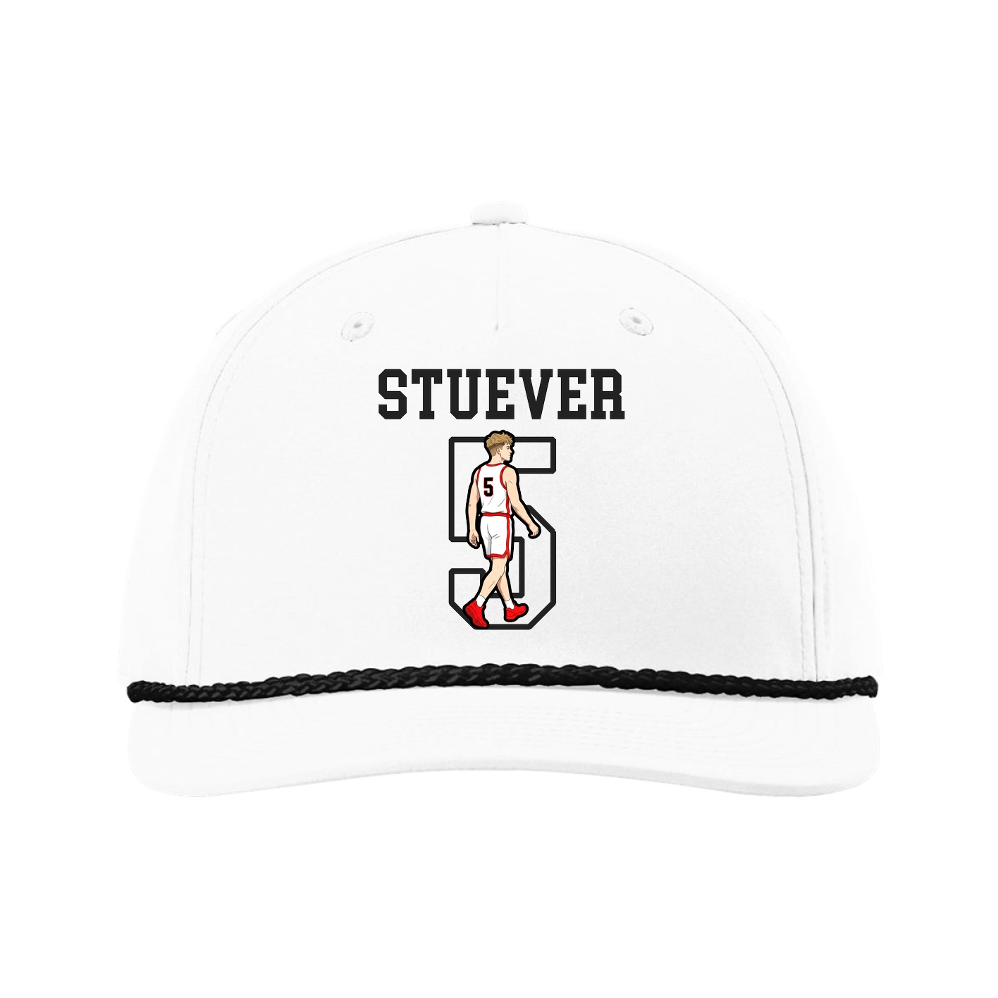 Five-Panel Classic Rope Cap — Shirsey in White