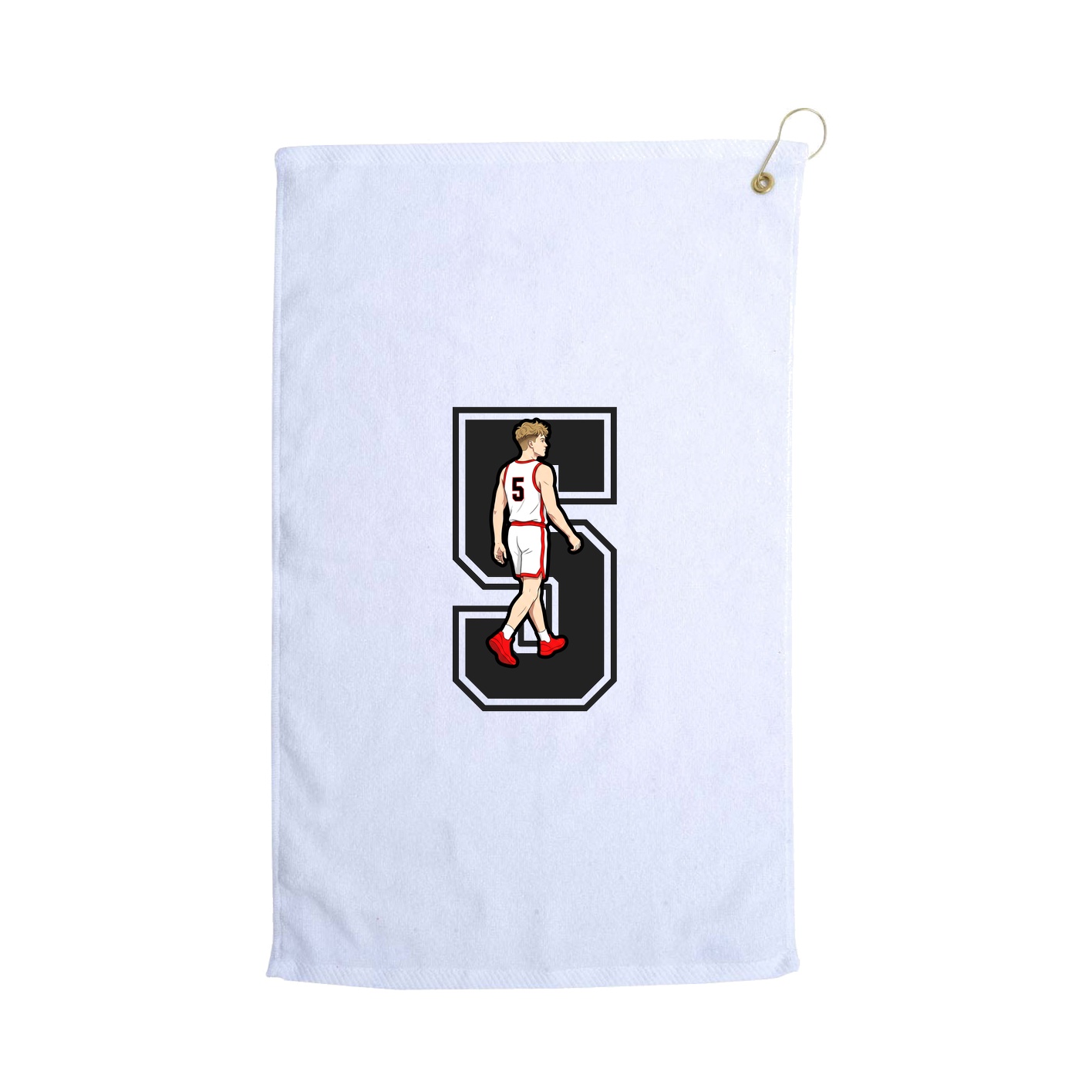Golf Towel — Number in White