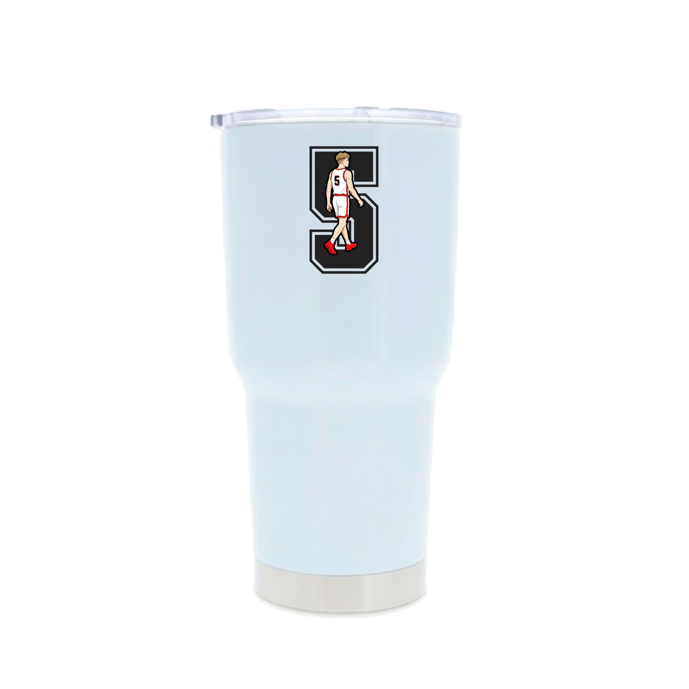 30oz Stainless Steel Tumbler — Number in White