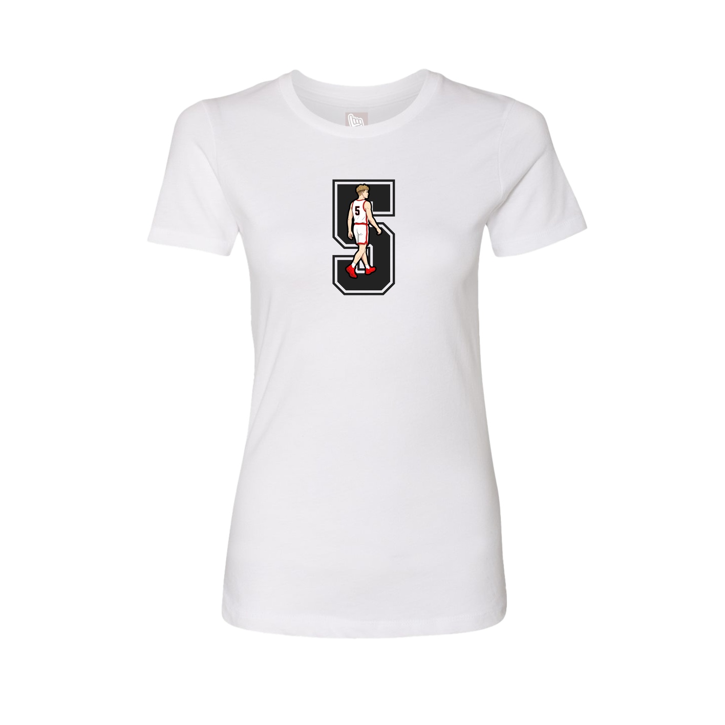 Womens Tee — Number in White