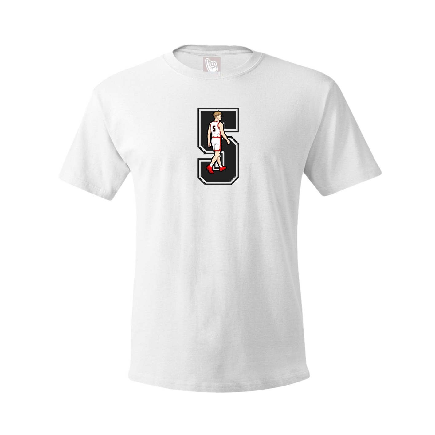 Youth Tee — Number in White