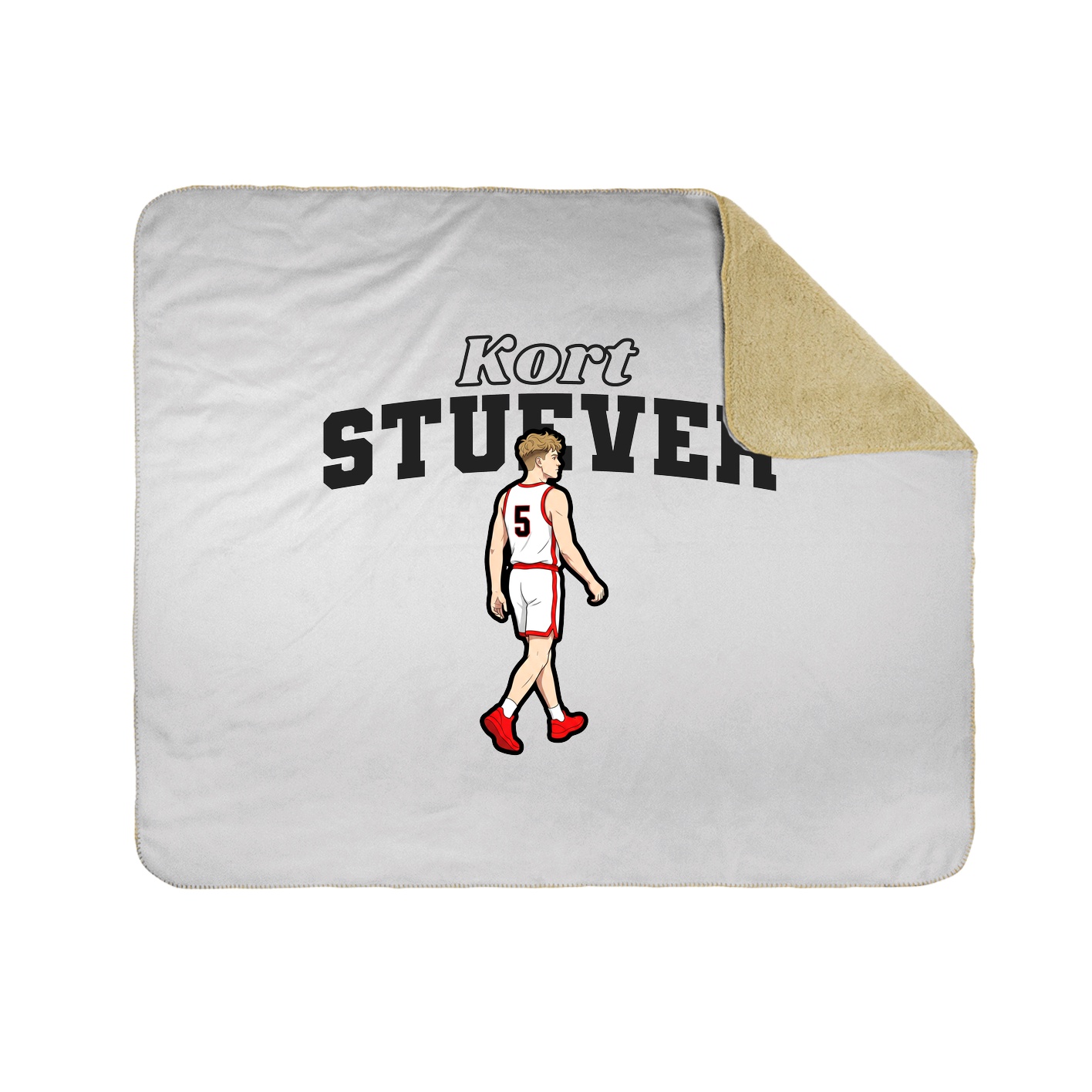 Throw Blanket — Name Arch in White