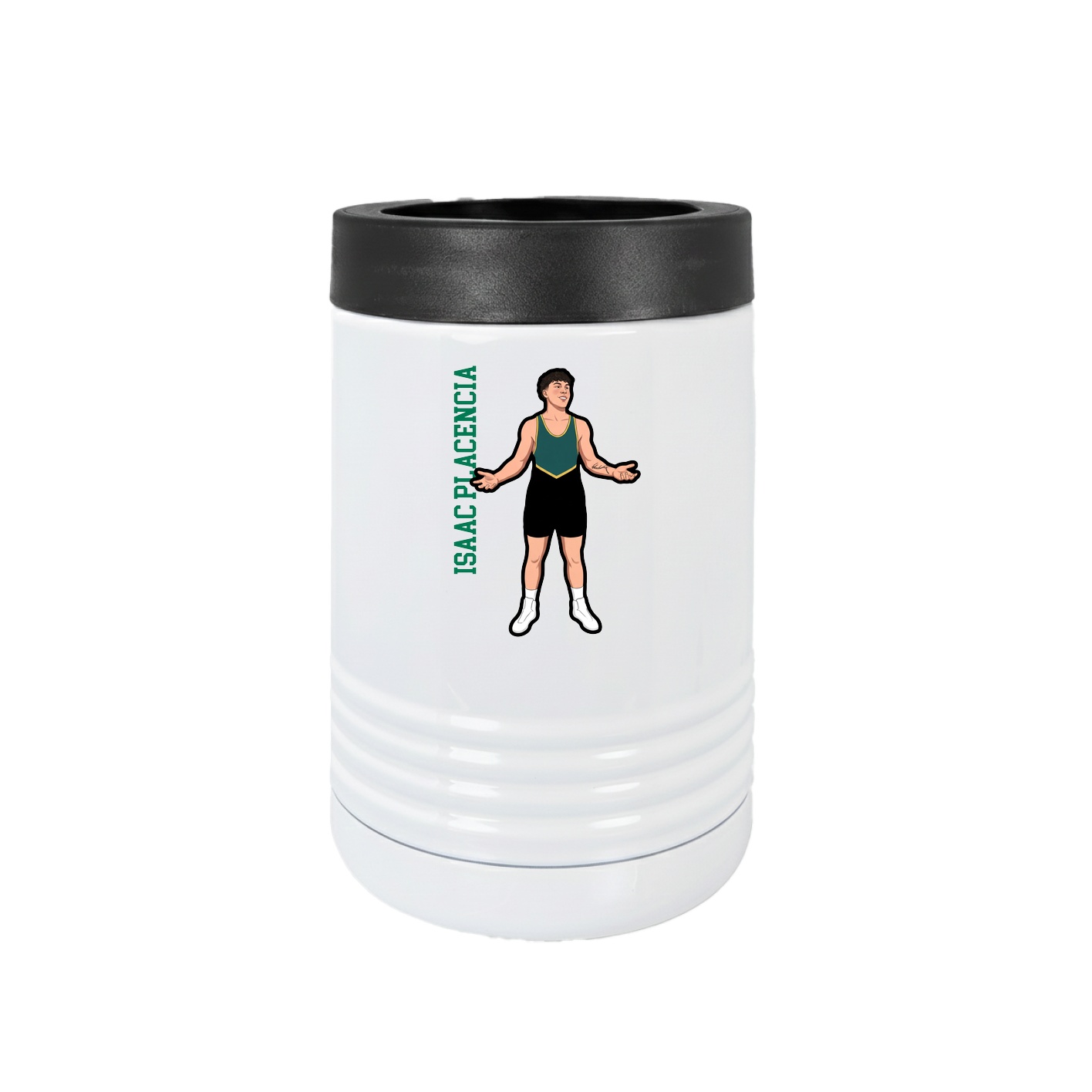 Beverage Holder — Name Vertical in White