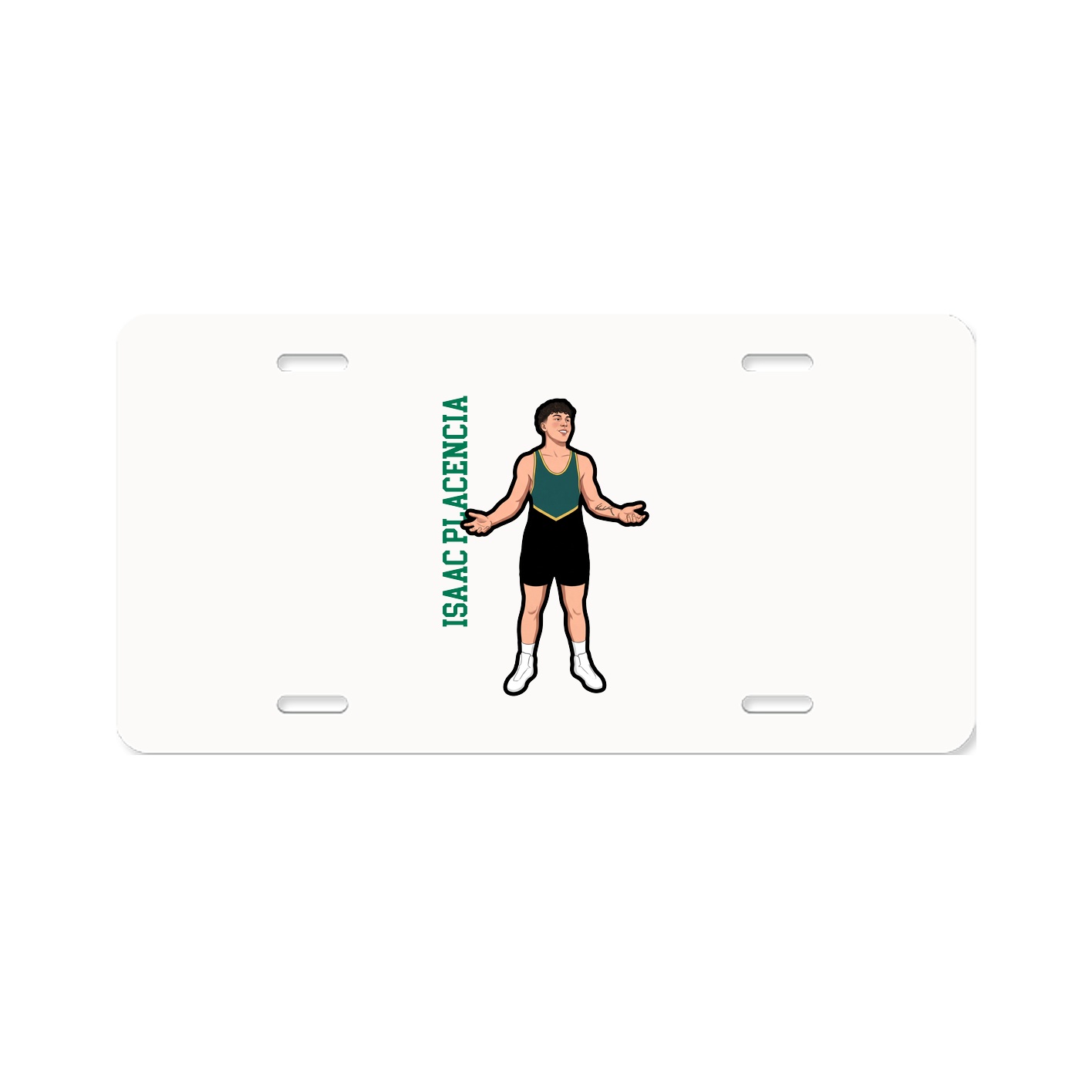 License Plate — Name Vertical in Classic