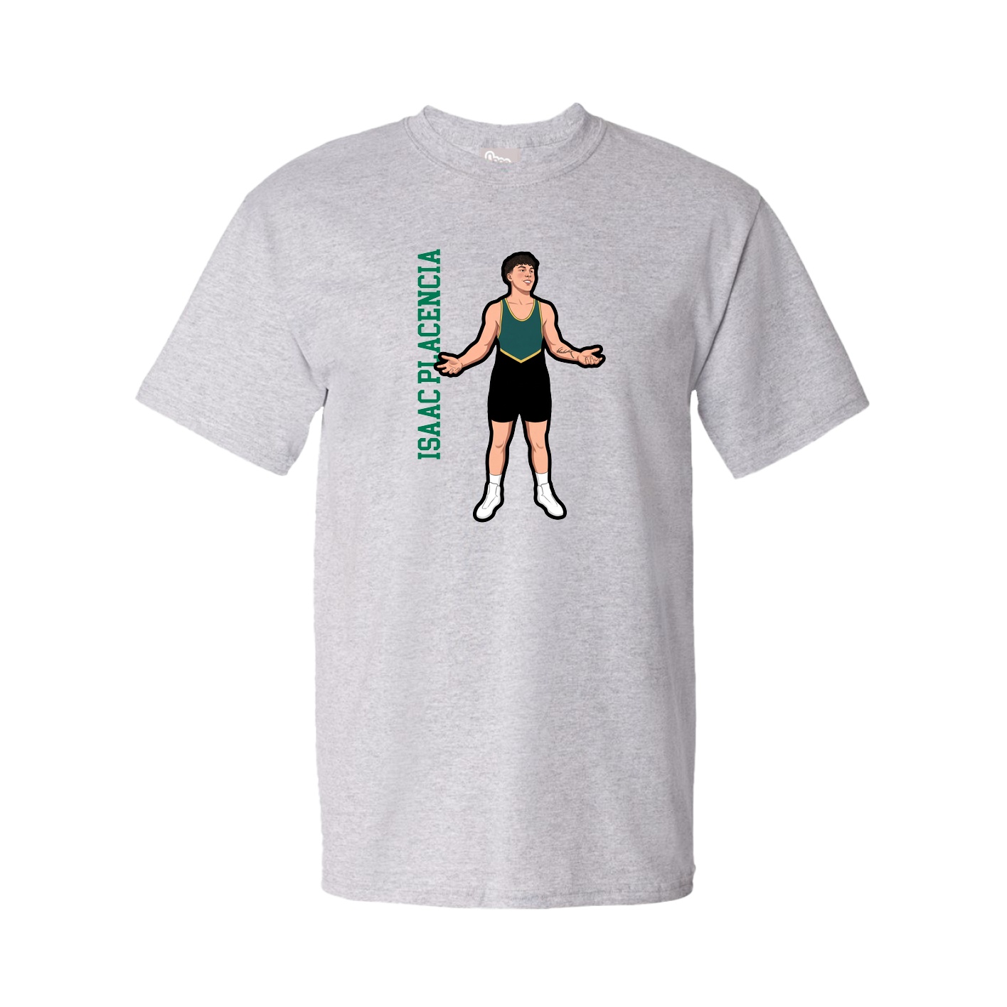 Tee — Name Vertical in Grey