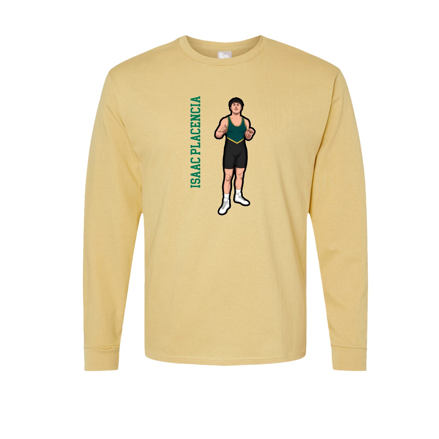 Long Sleeve Tee — Name Vertical in Vegas Gold