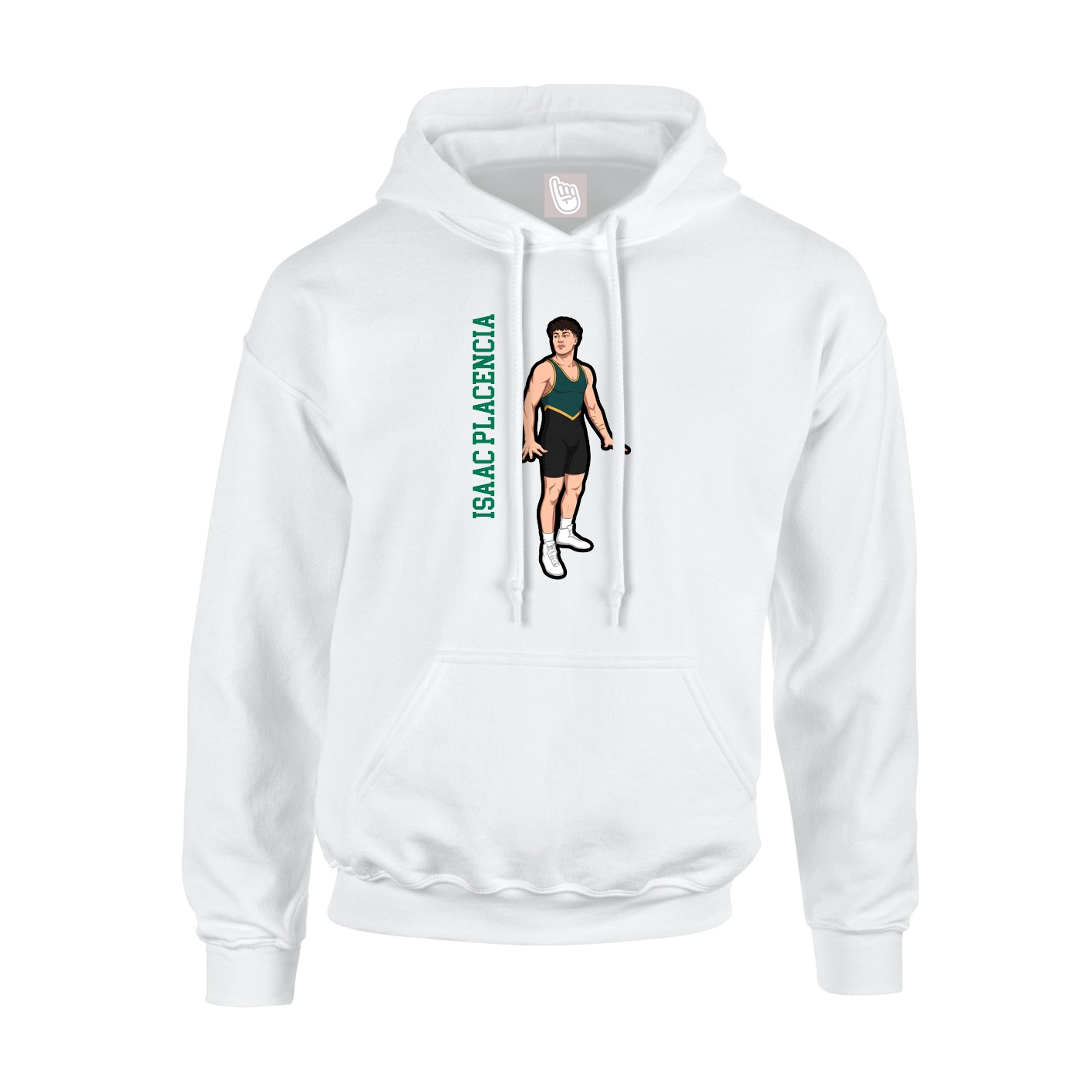 Youth Hoodie — Name Vertical in White