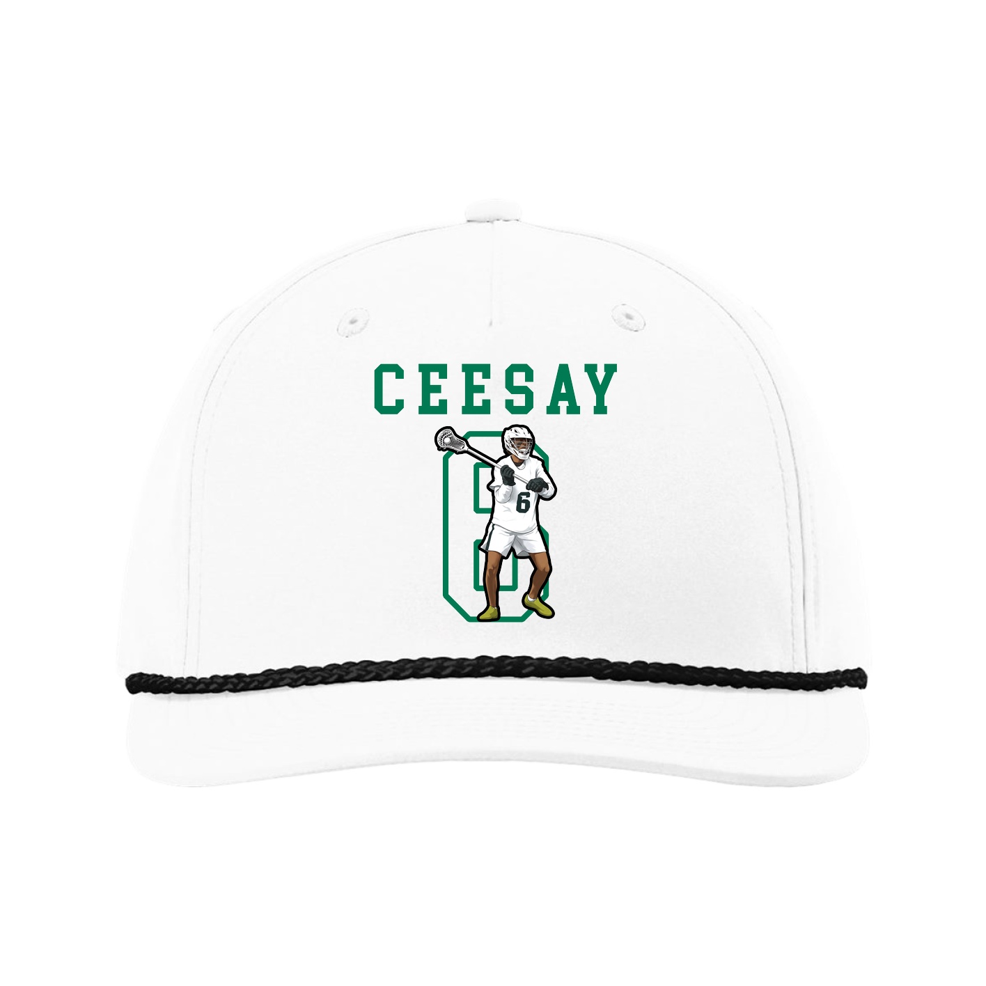 Five-Panel Classic Rope Cap — Shirsey in White