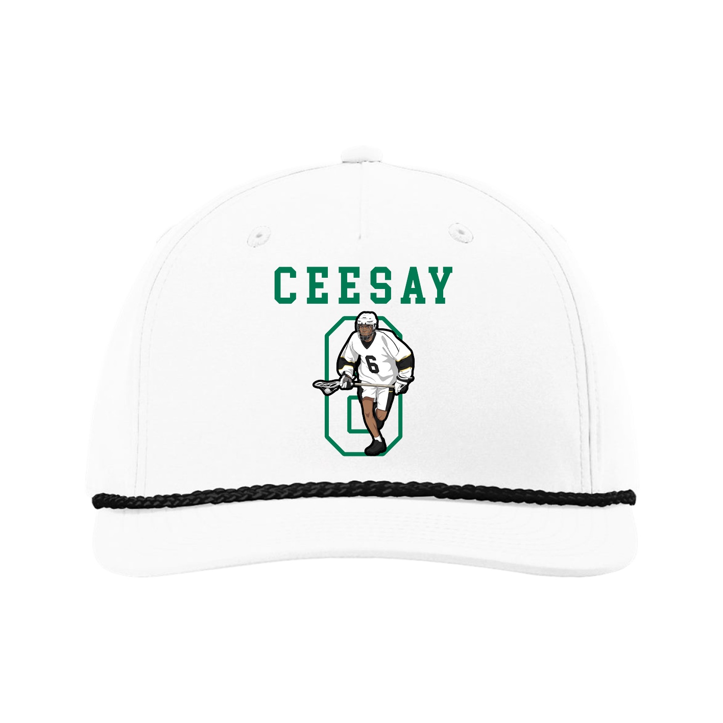 Five-Panel Classic Rope Cap — Shirsey in White