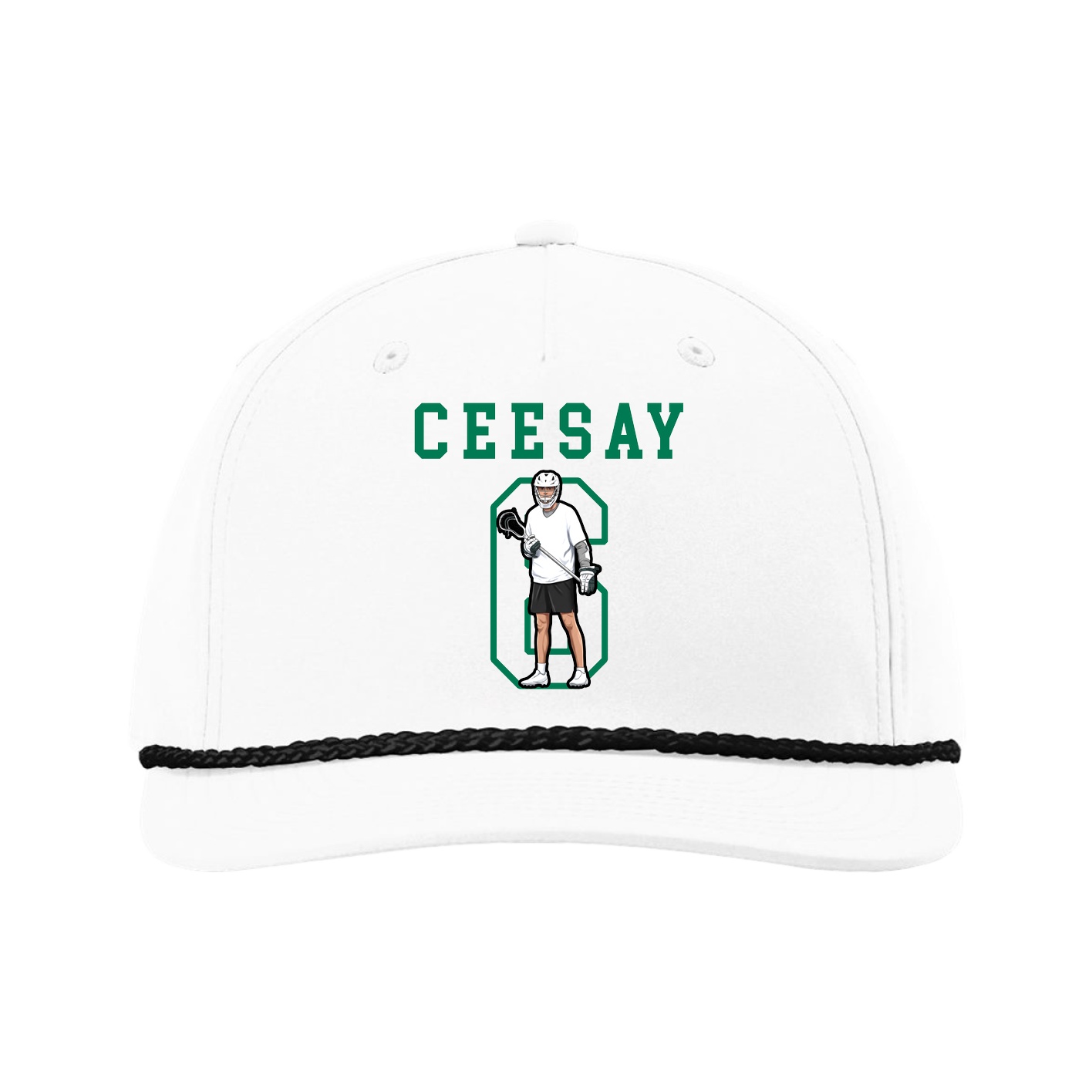 Five-Panel Classic Rope Cap — Shirsey in White