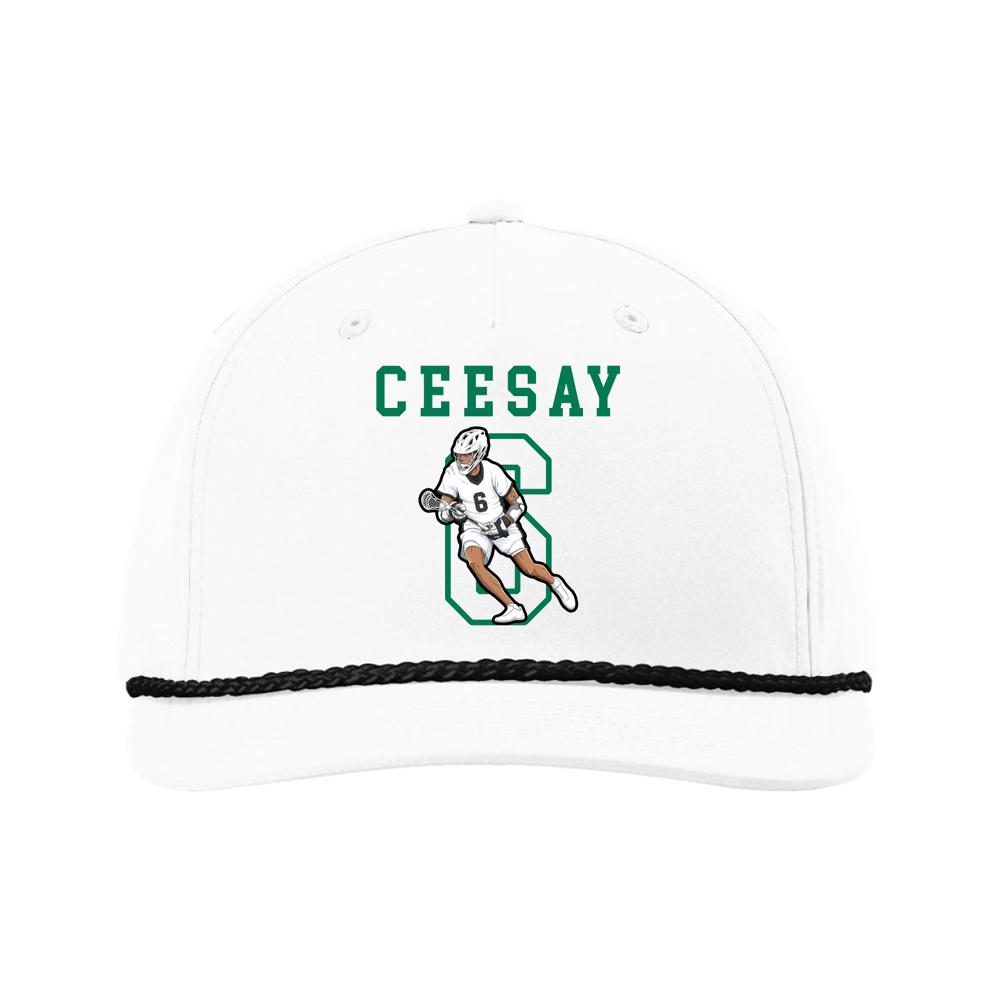 Five-Panel Classic Rope Cap — Shirsey in White