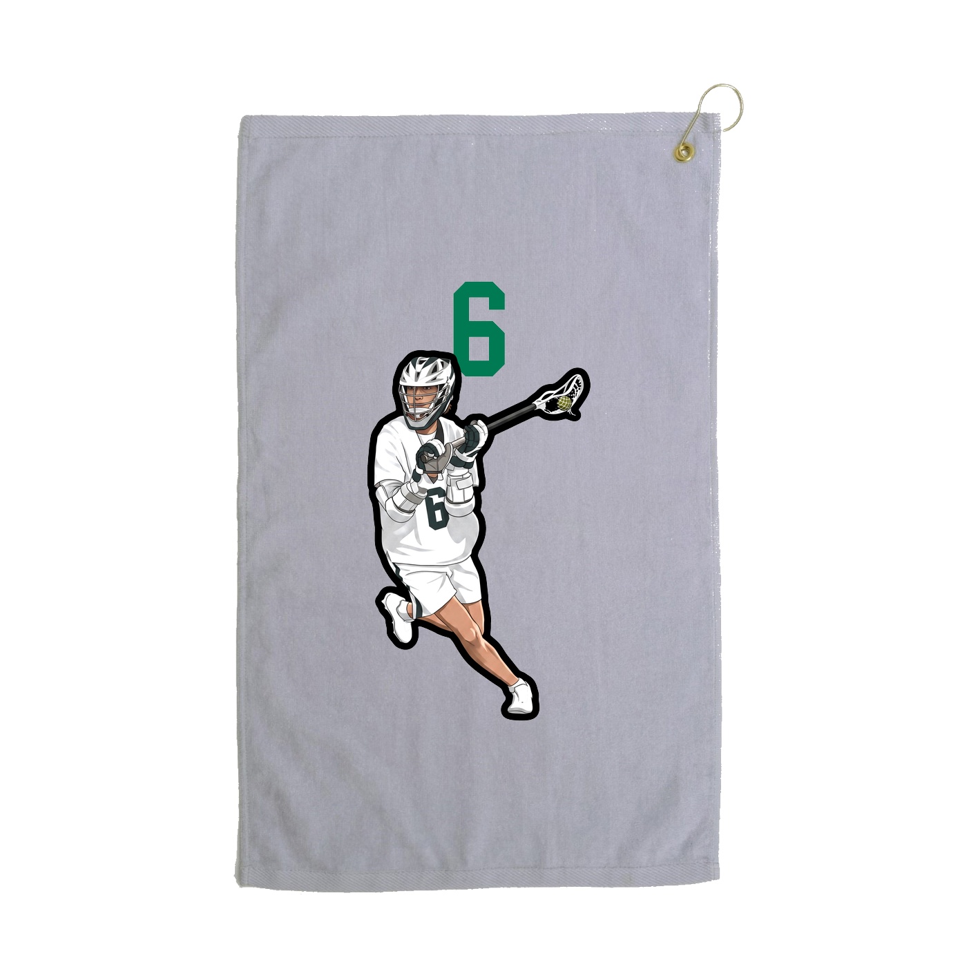 Golf Towel — Number Top in Grey