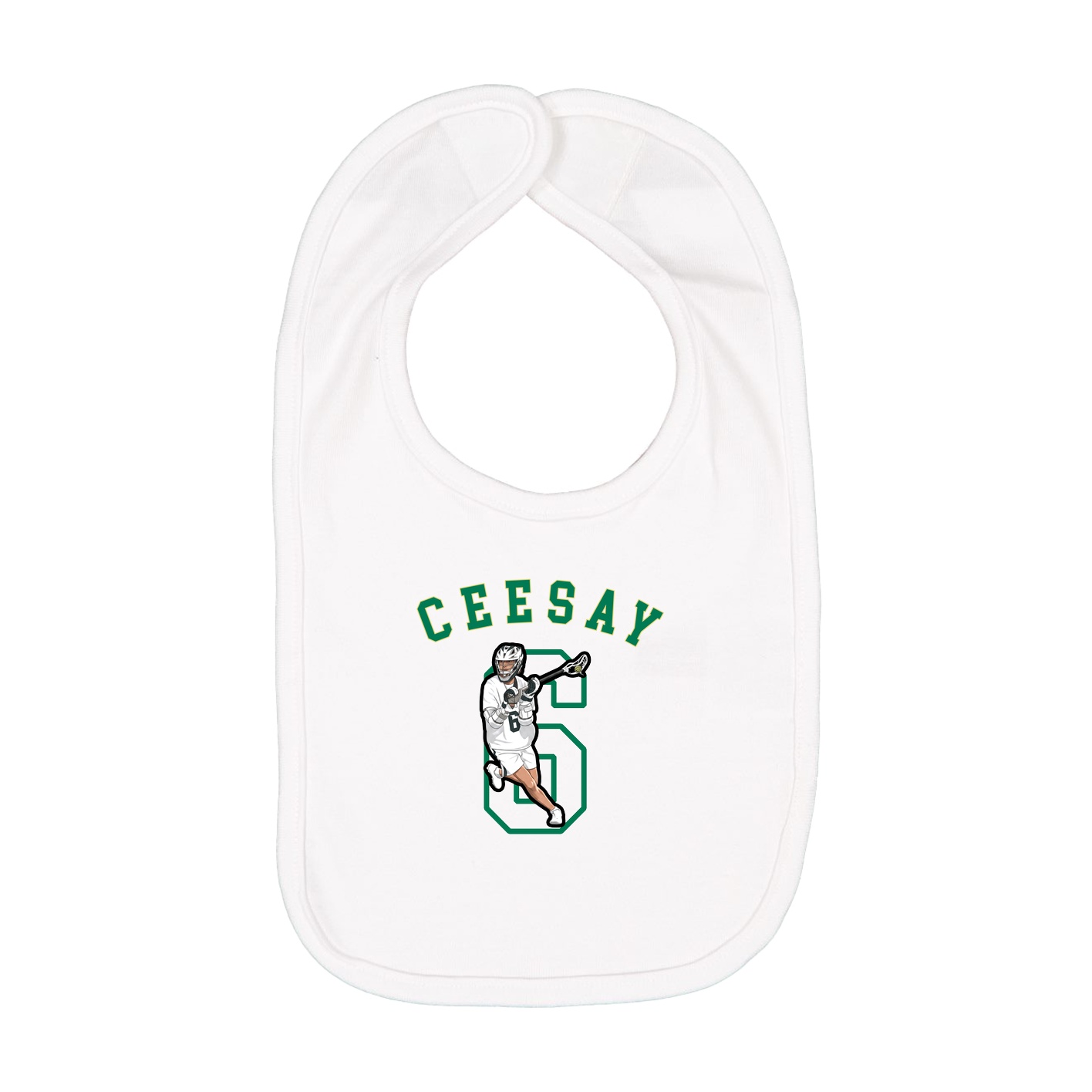 Infant Bib — Shirsey Arch in White
