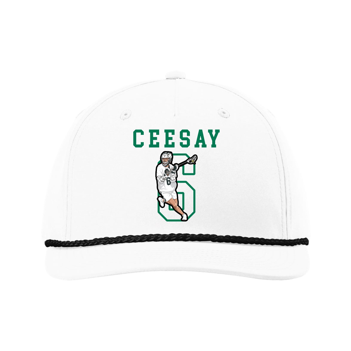 Five-Panel Classic Rope Cap — Shirsey in White