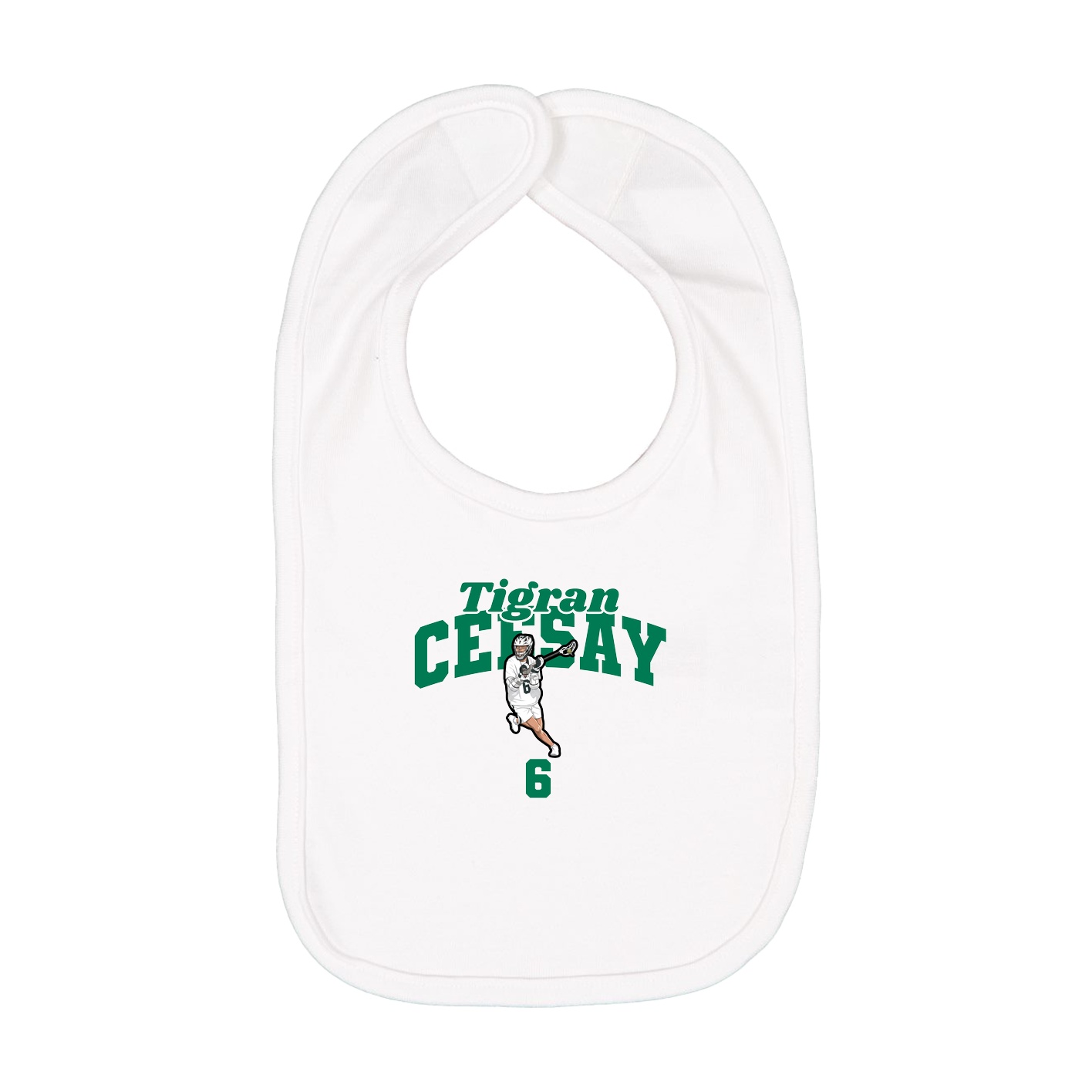 Infant Bib — Signature Arch in White