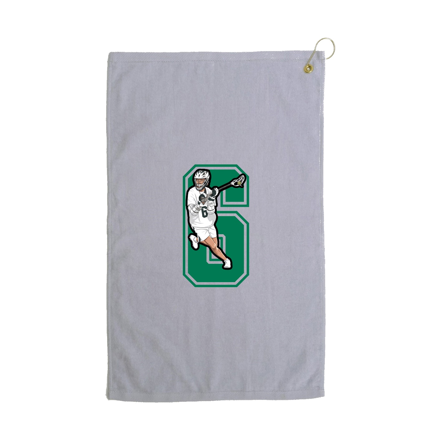 Golf Towel — Number in Grey