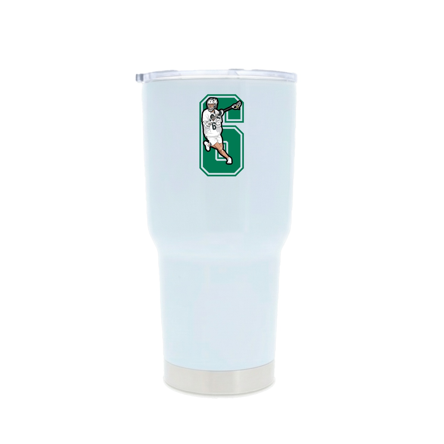 30oz Stainless Steel Tumbler — Number in White