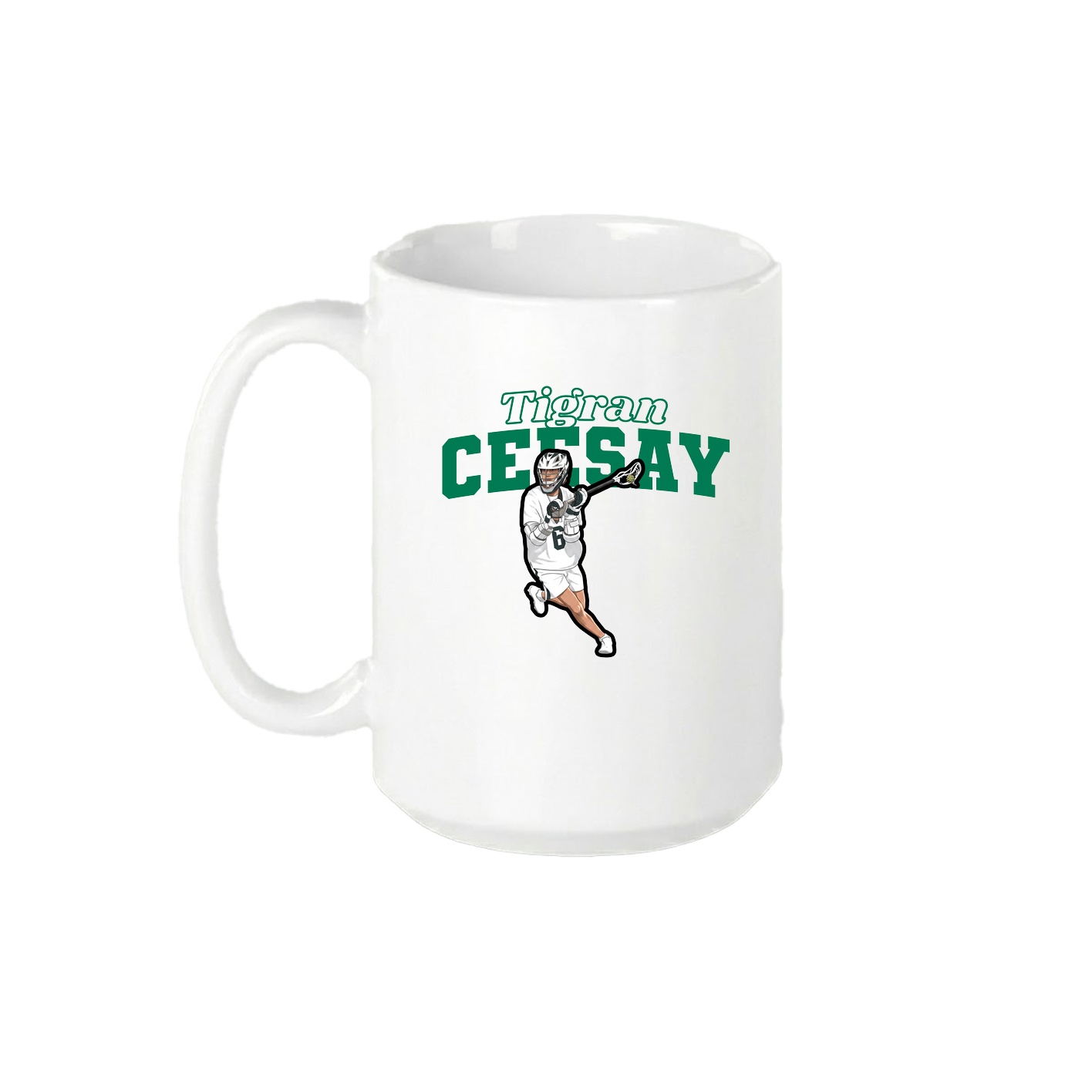 15oz Coffee Mug — Name Arch in White