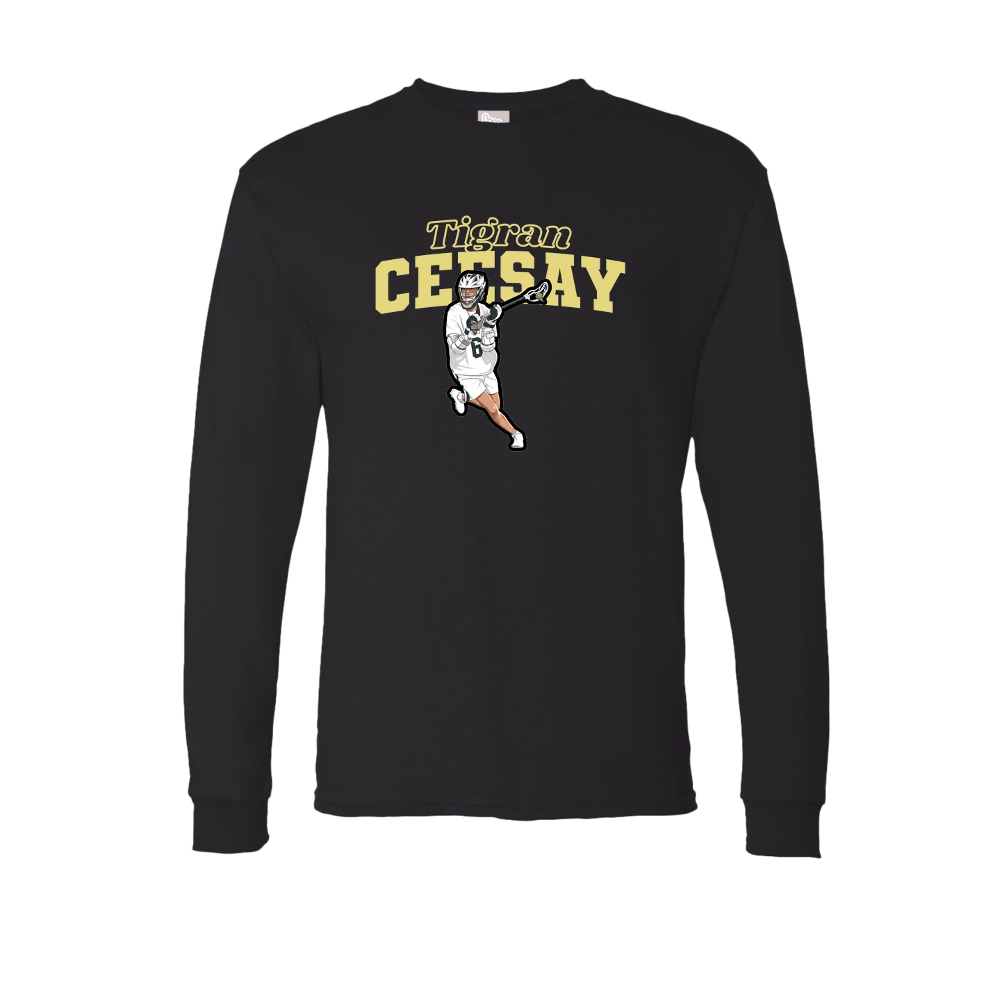 Long Sleeve Tee — Name Arch in Black