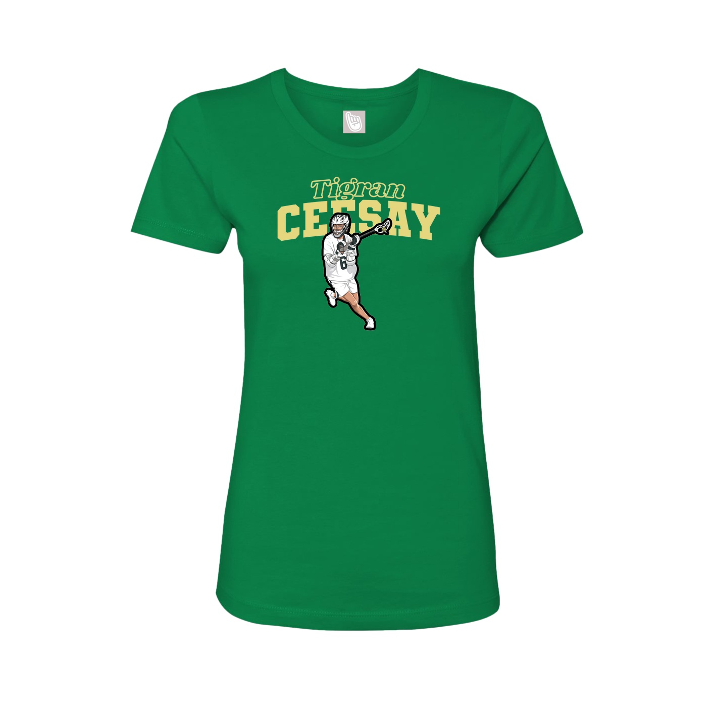 Womens Tee — Name Arch in Green