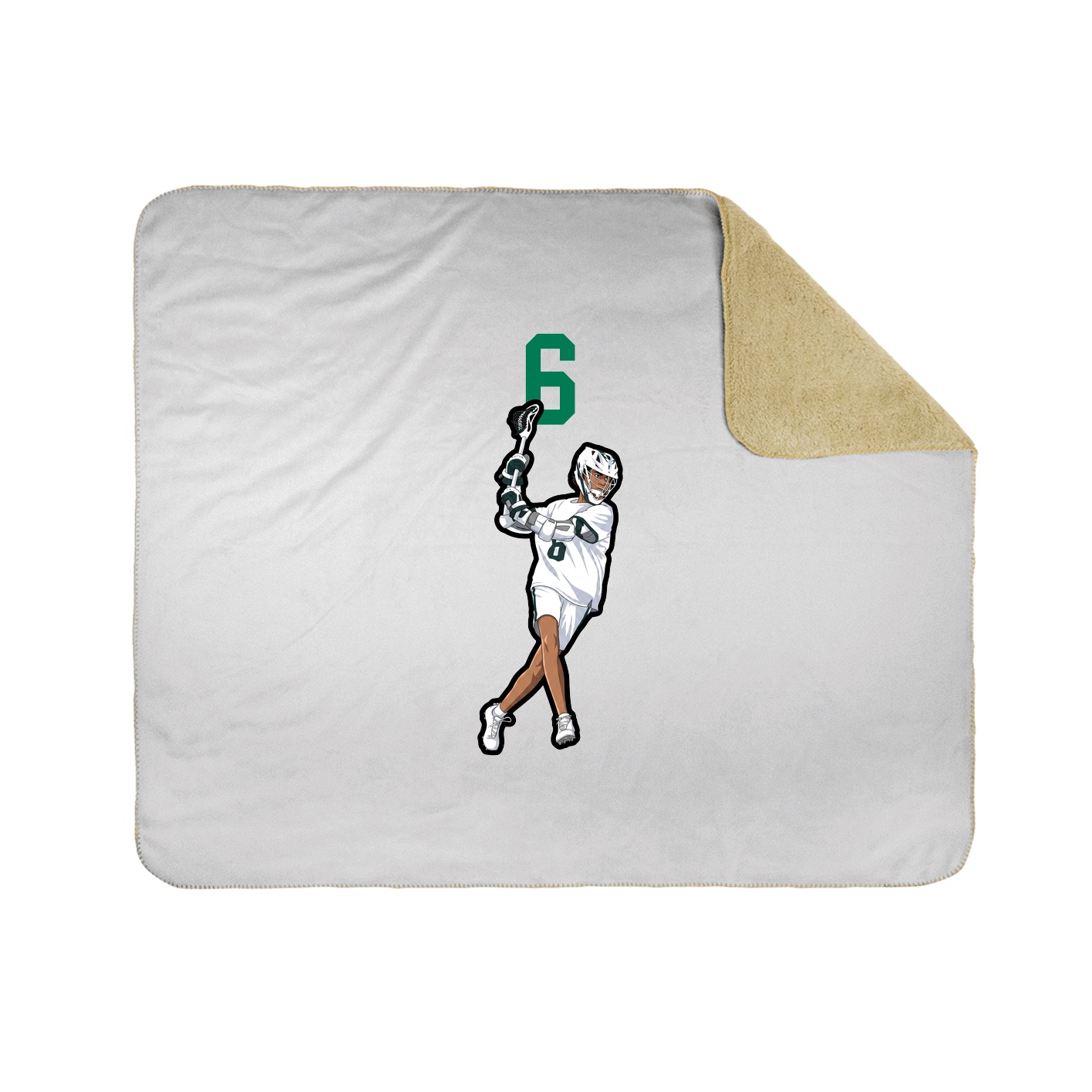 Throw Blanket — Number Top in White