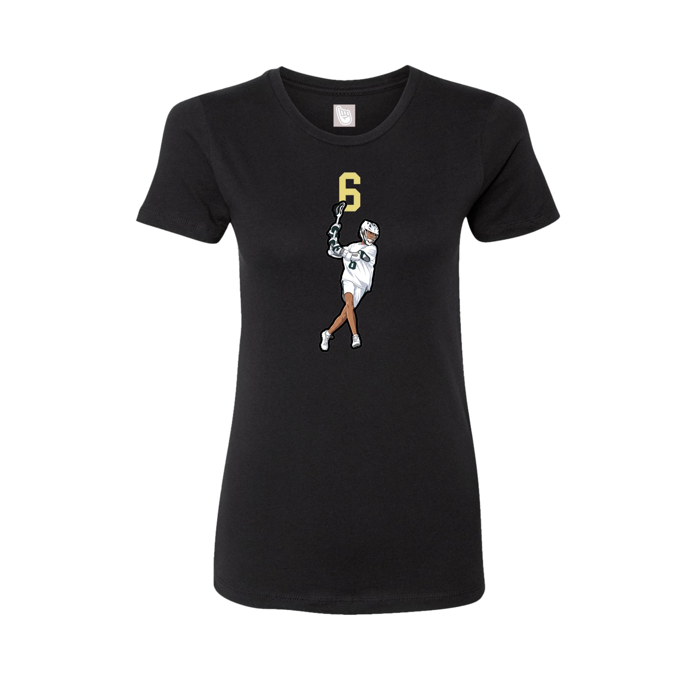 Womens Tee — Number Top in Black