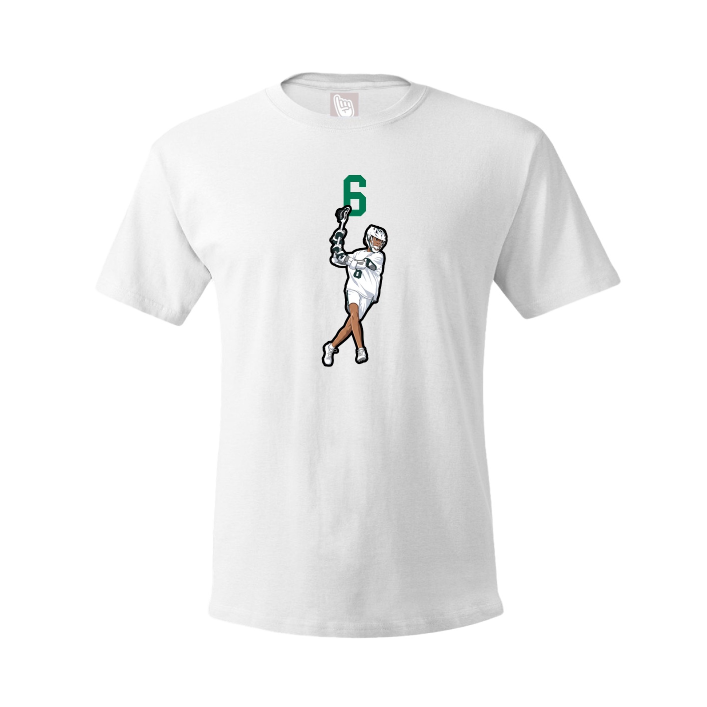 Youth Tee — Number Top in White