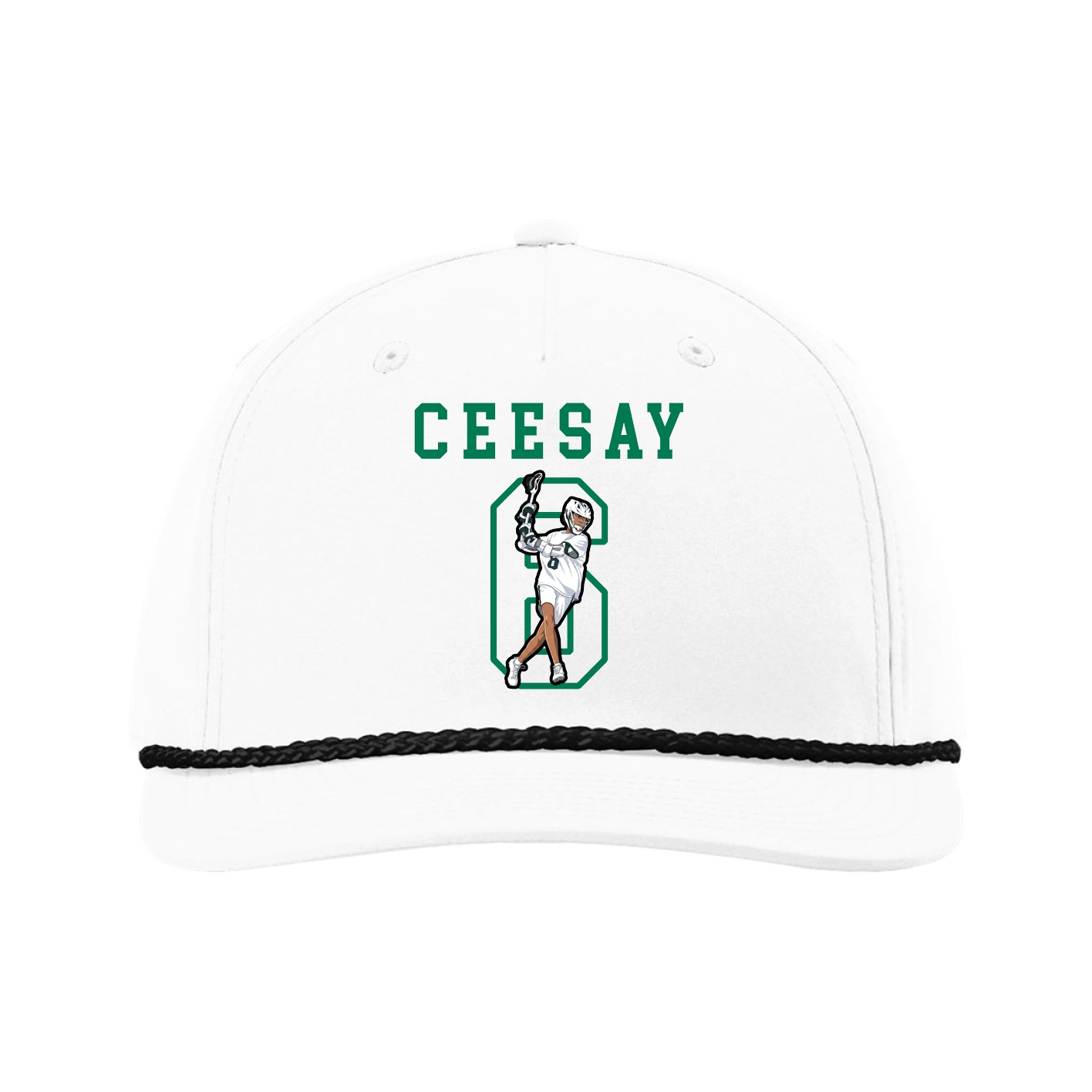 Five-Panel Classic Rope Cap — Shirsey in White