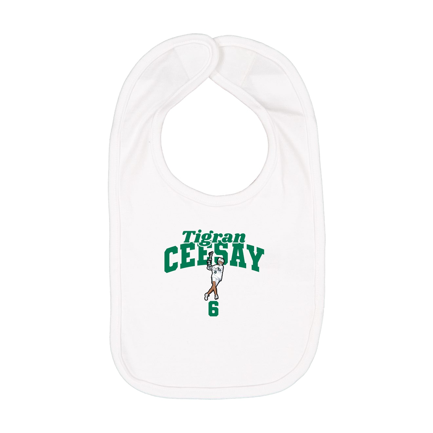 Infant Bib — Signature Arch in White