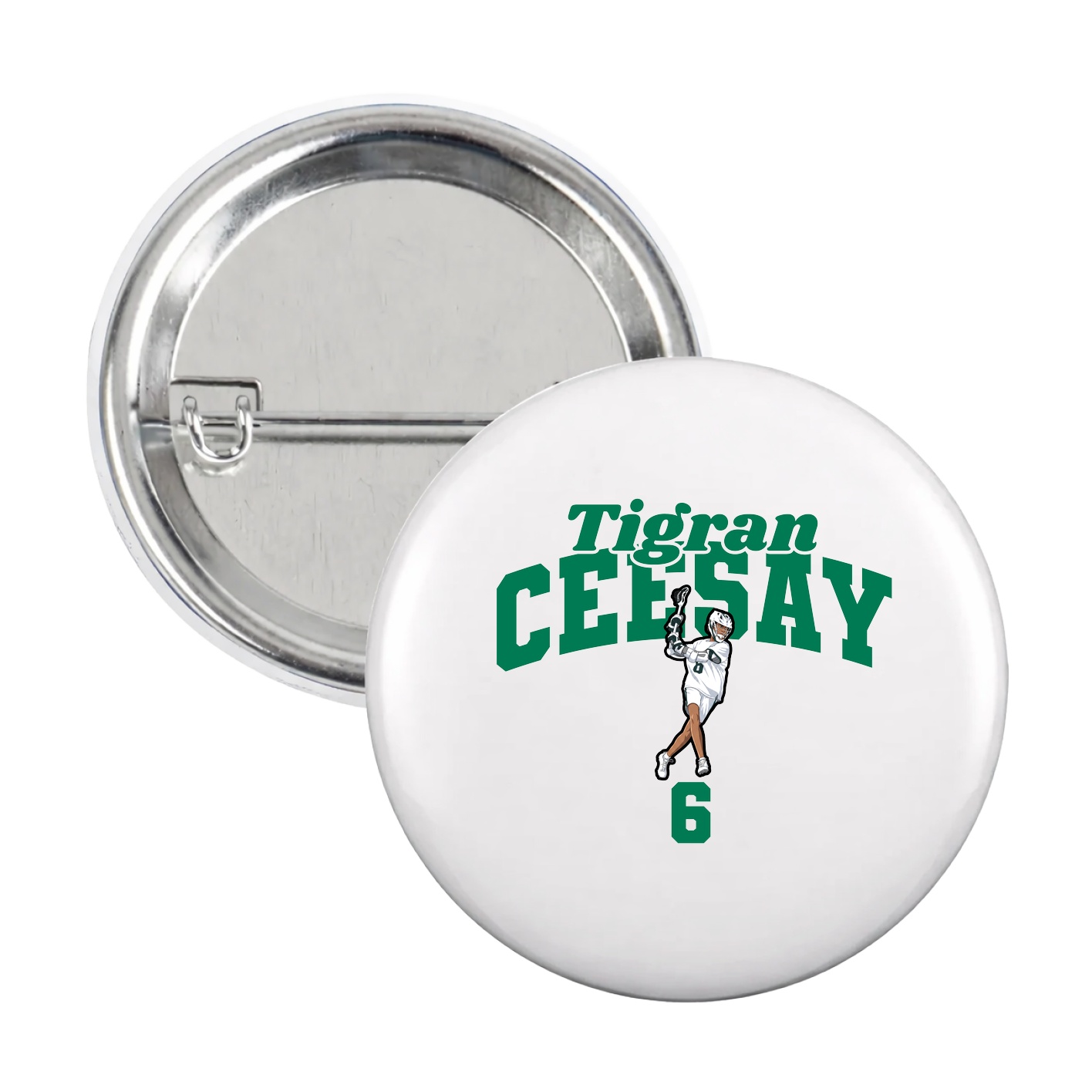Game Day Button — Signature Arch in White