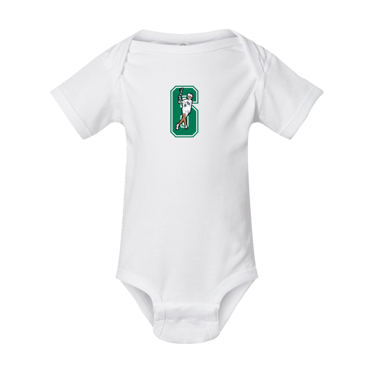 Baby Onesie — Number in White